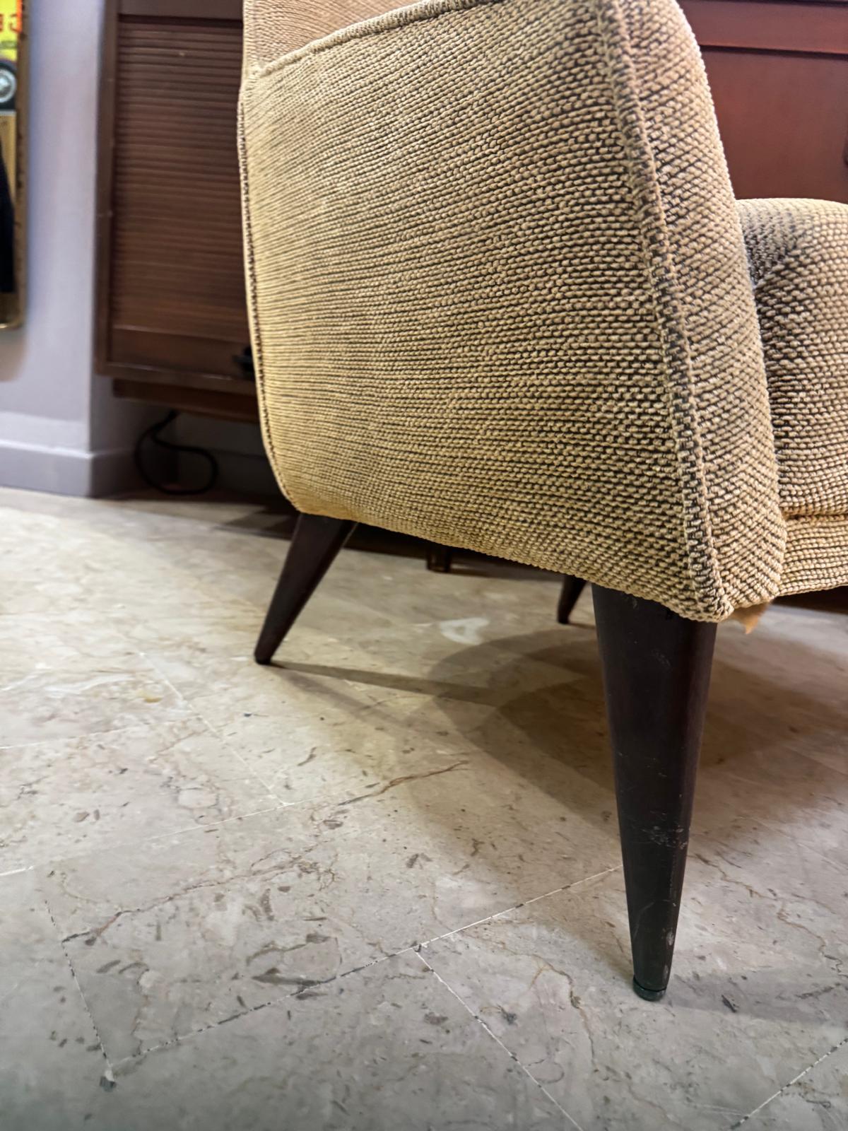 Fabric chair Gio Ponti 1950s For Sale 2