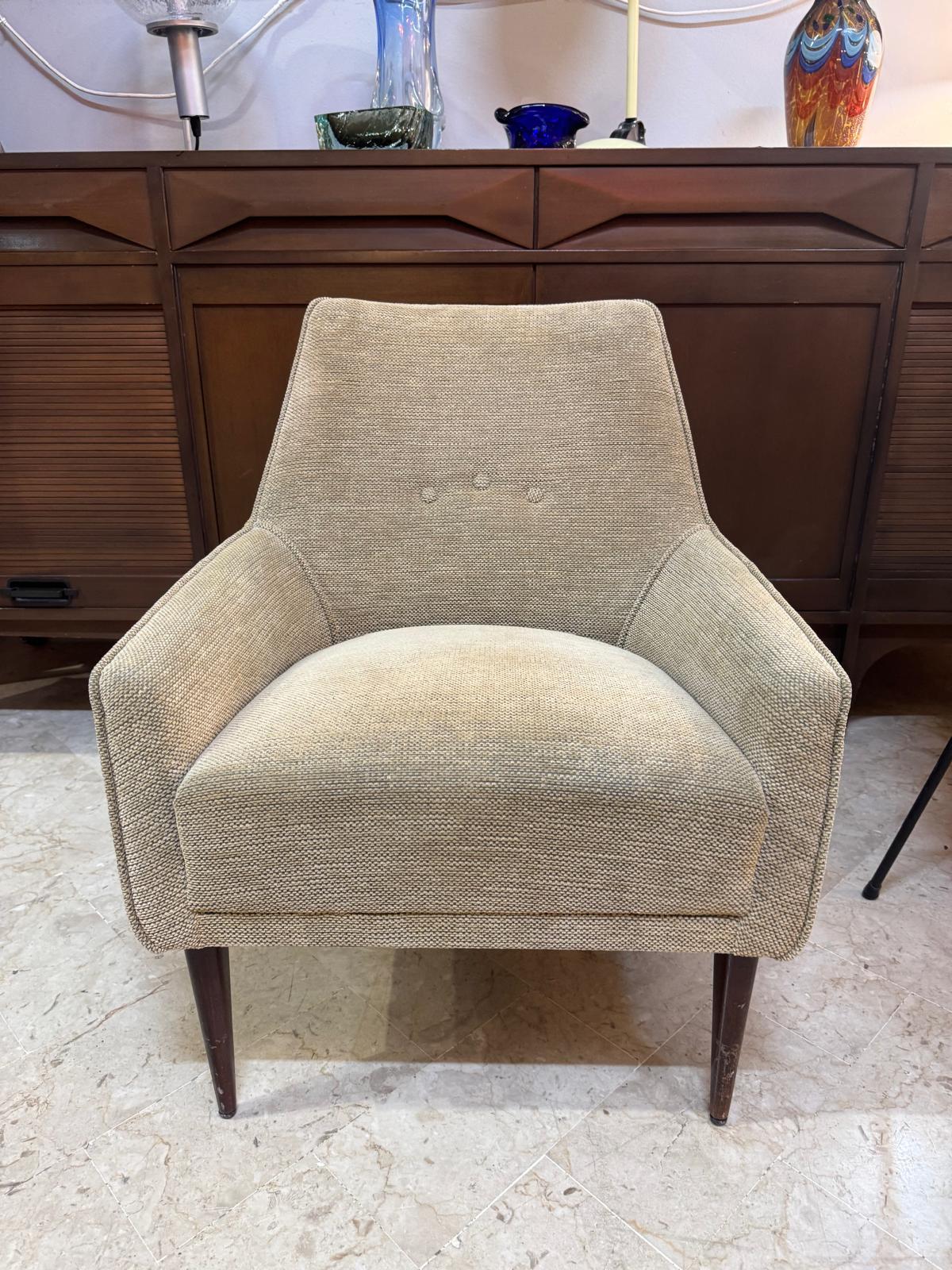 Fabric chair Gio Ponti 1950s For Sale 3