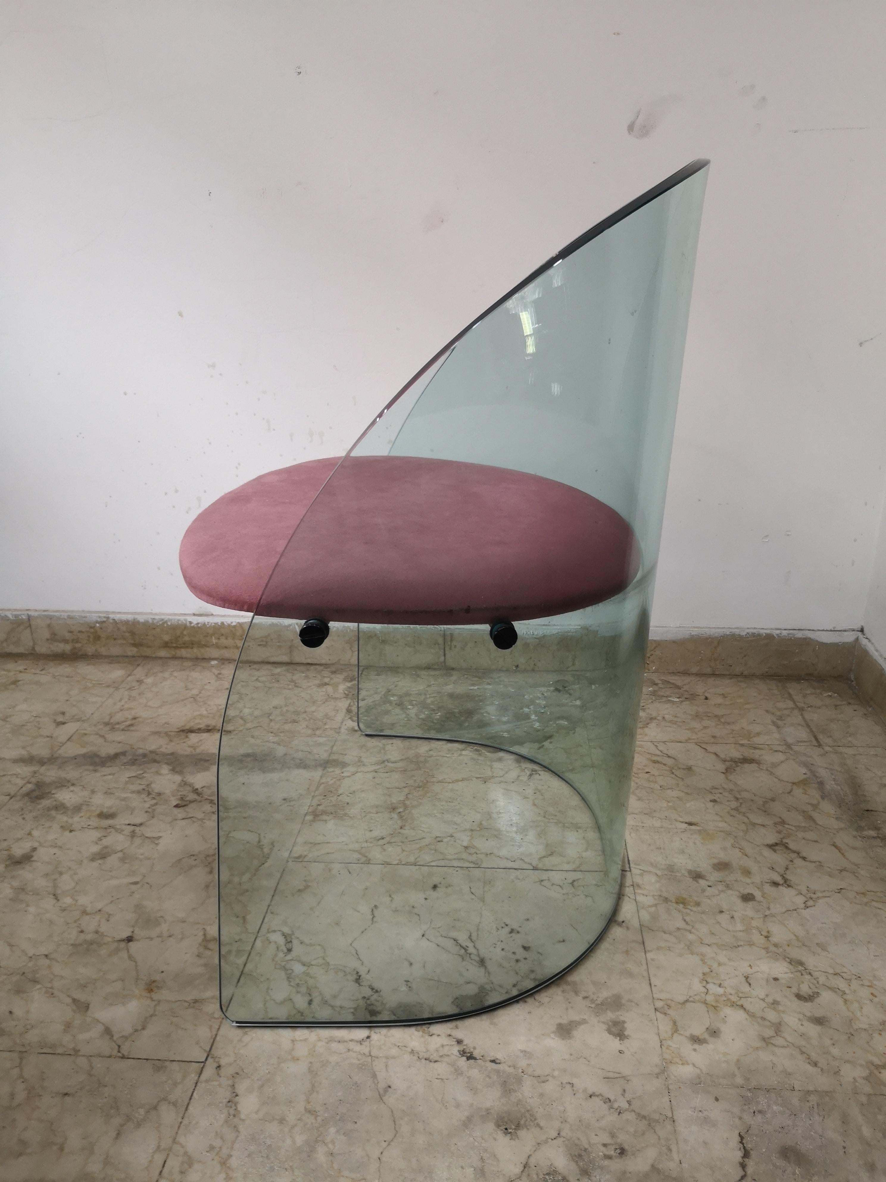 Sedia in Vetro prodotta da Fiam Anni 70 Stil Louis Dierra, Sedia (Late 20th Century) im Angebot