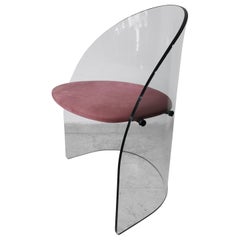 Sedia in Vetro prodotta da Fiam anni 70 stile Louis Dierra