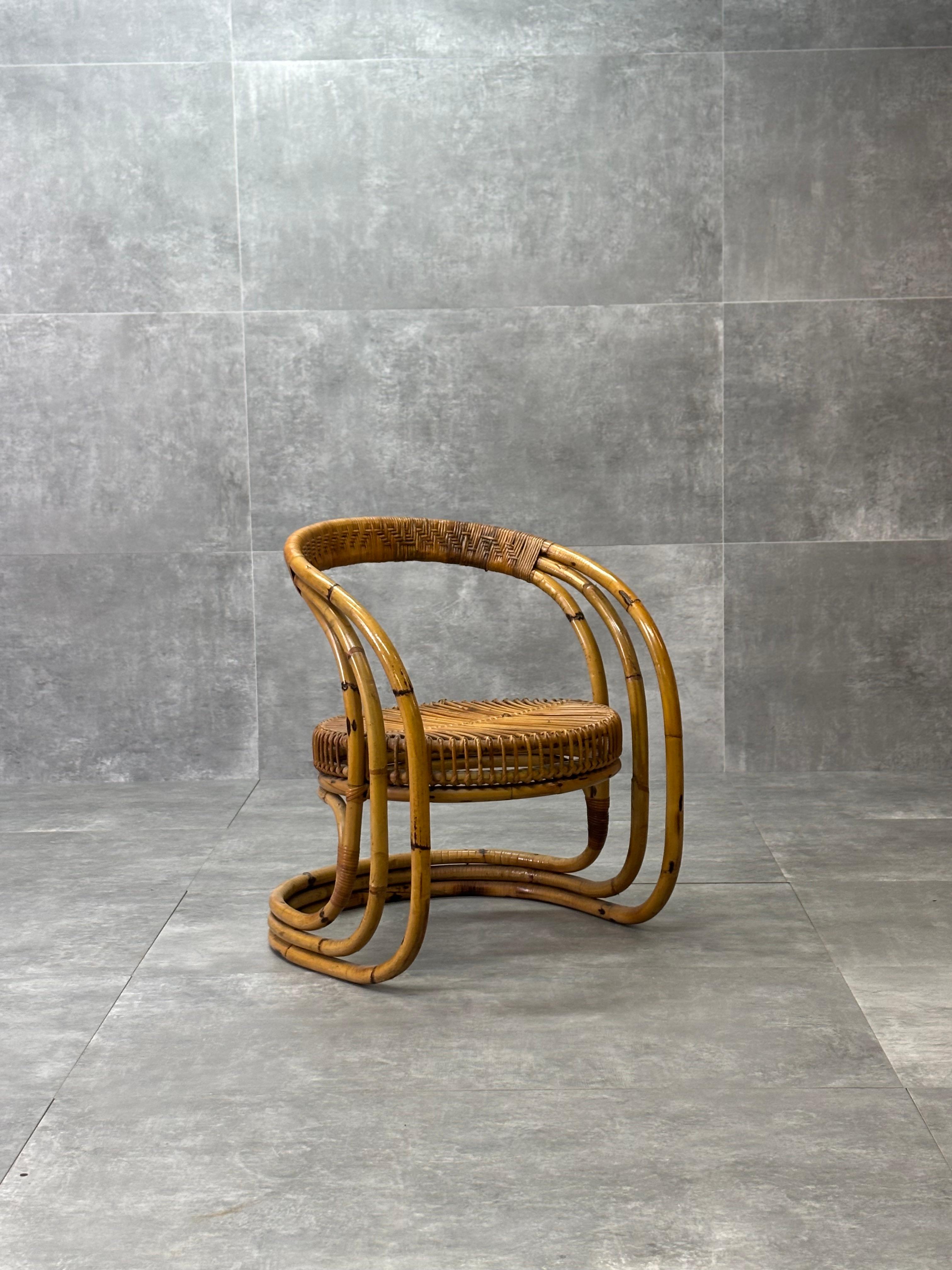 Silla de mimbre, años 60 Mimbre en venta