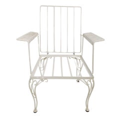 Italian chair with folding back in painted iron, circa 1970s