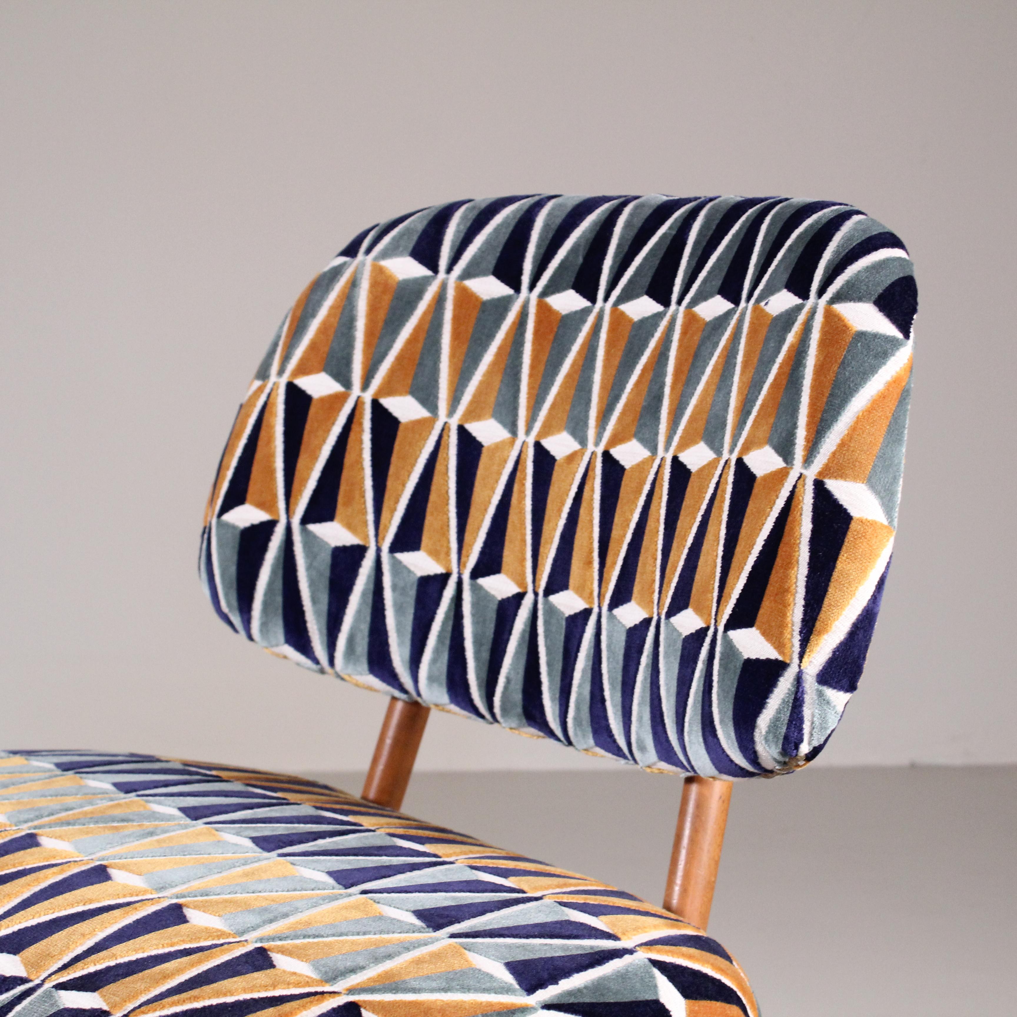 Velours Chaise modèle TeVe d'Alf Svensson, 1950 en vente