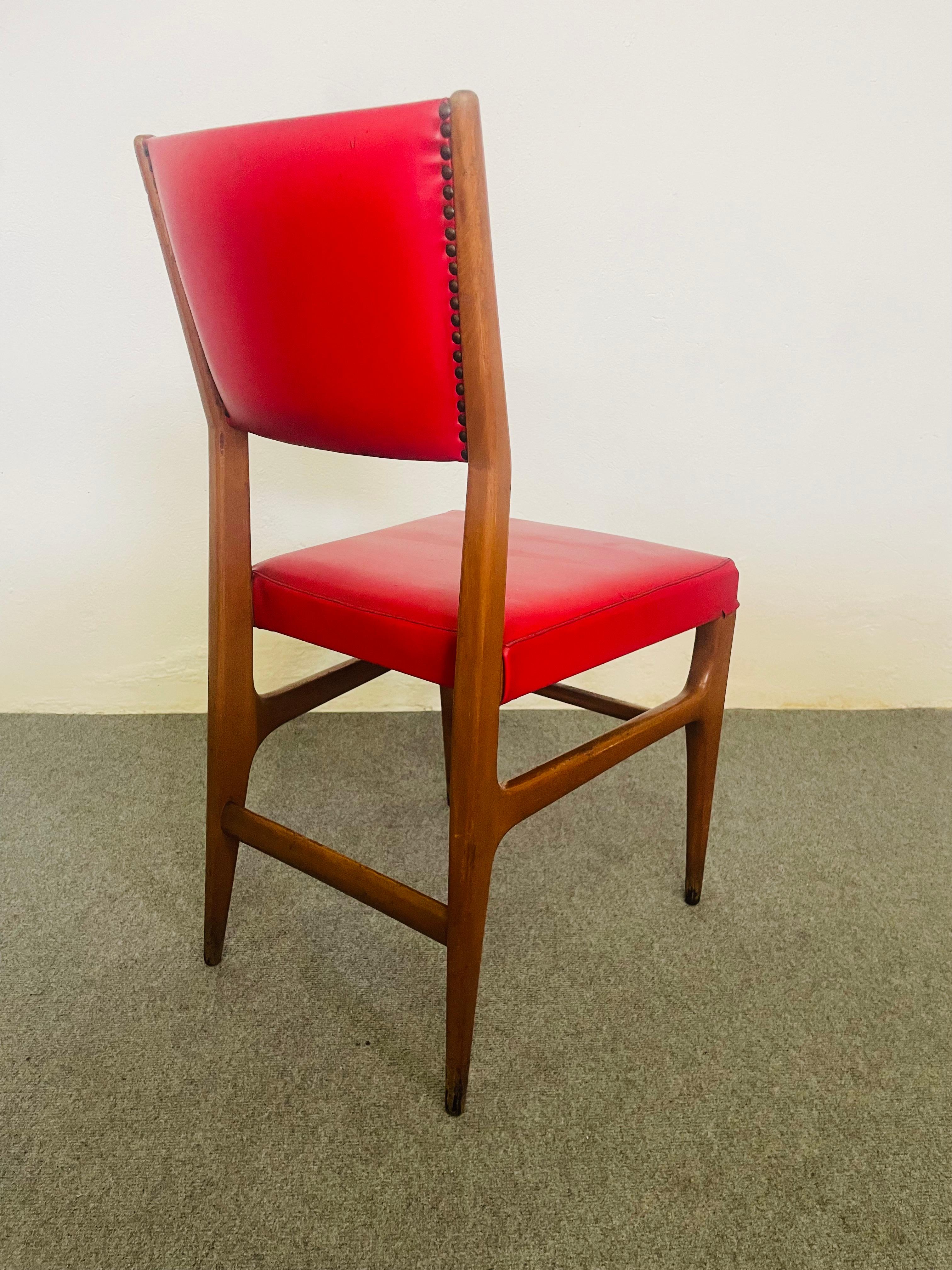 Sedia modello CA 601, designer Gio Ponti, produzione Cassina, anni '50 (Leder) im Angebot