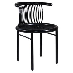 Sedia nera, modello Fantoni, 1980