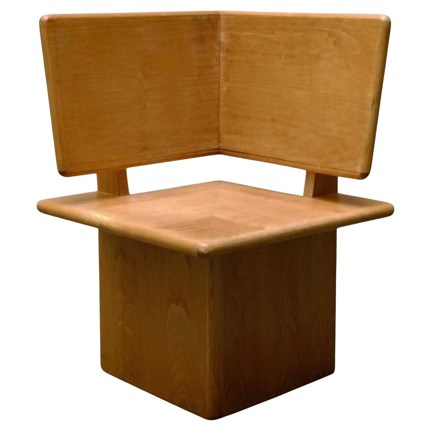 Einzelner Stuhl oder Bank aus Eichenholz, Italien 1980er Jahre im Angebot