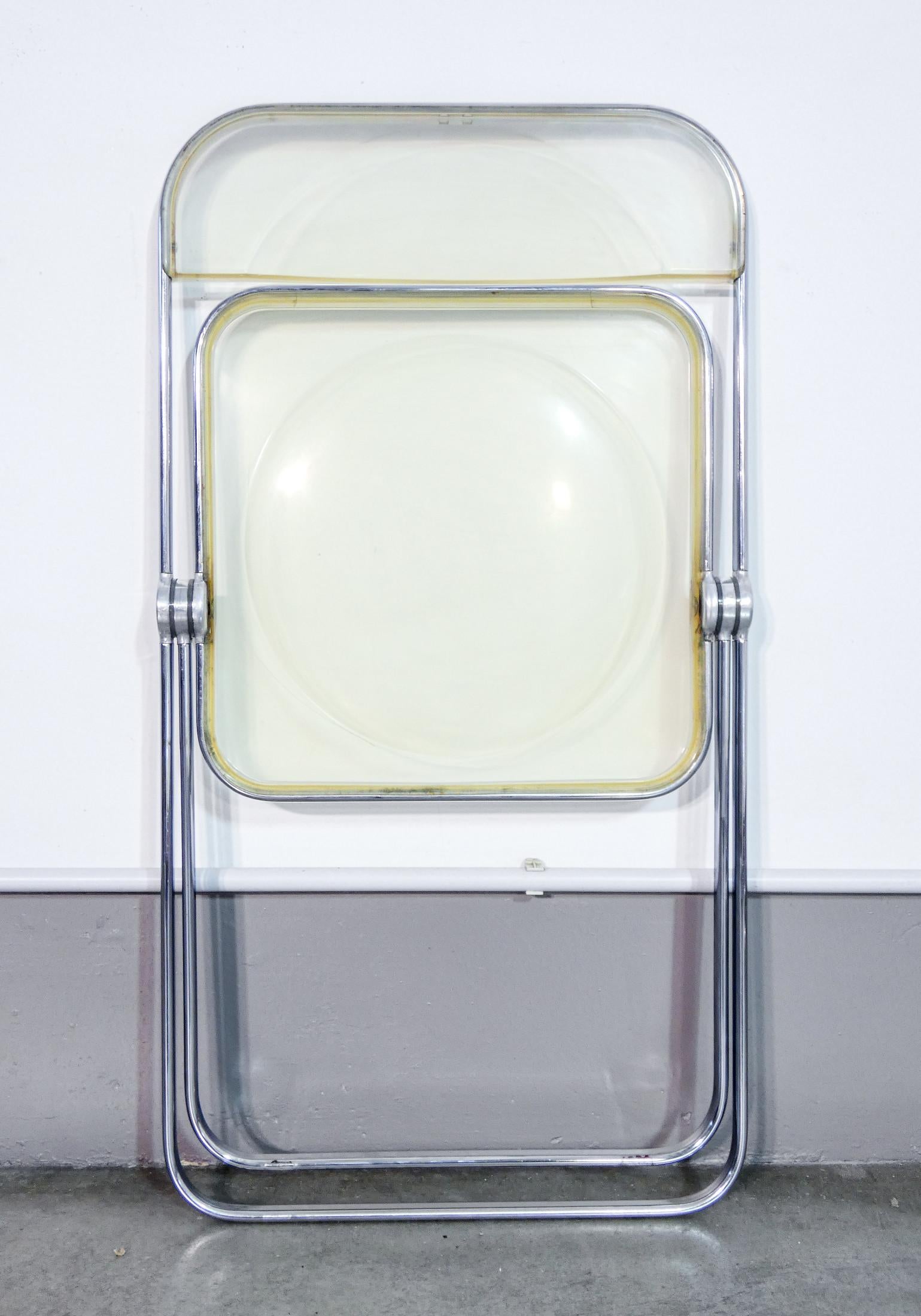 Plia chair and Plato desk, design G. PIRETTI for Anonima CASTELLI. 1980s For Sale 11