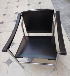 Sedia Poltrona LC1 di Le Corbusier per Cassina con marchio
