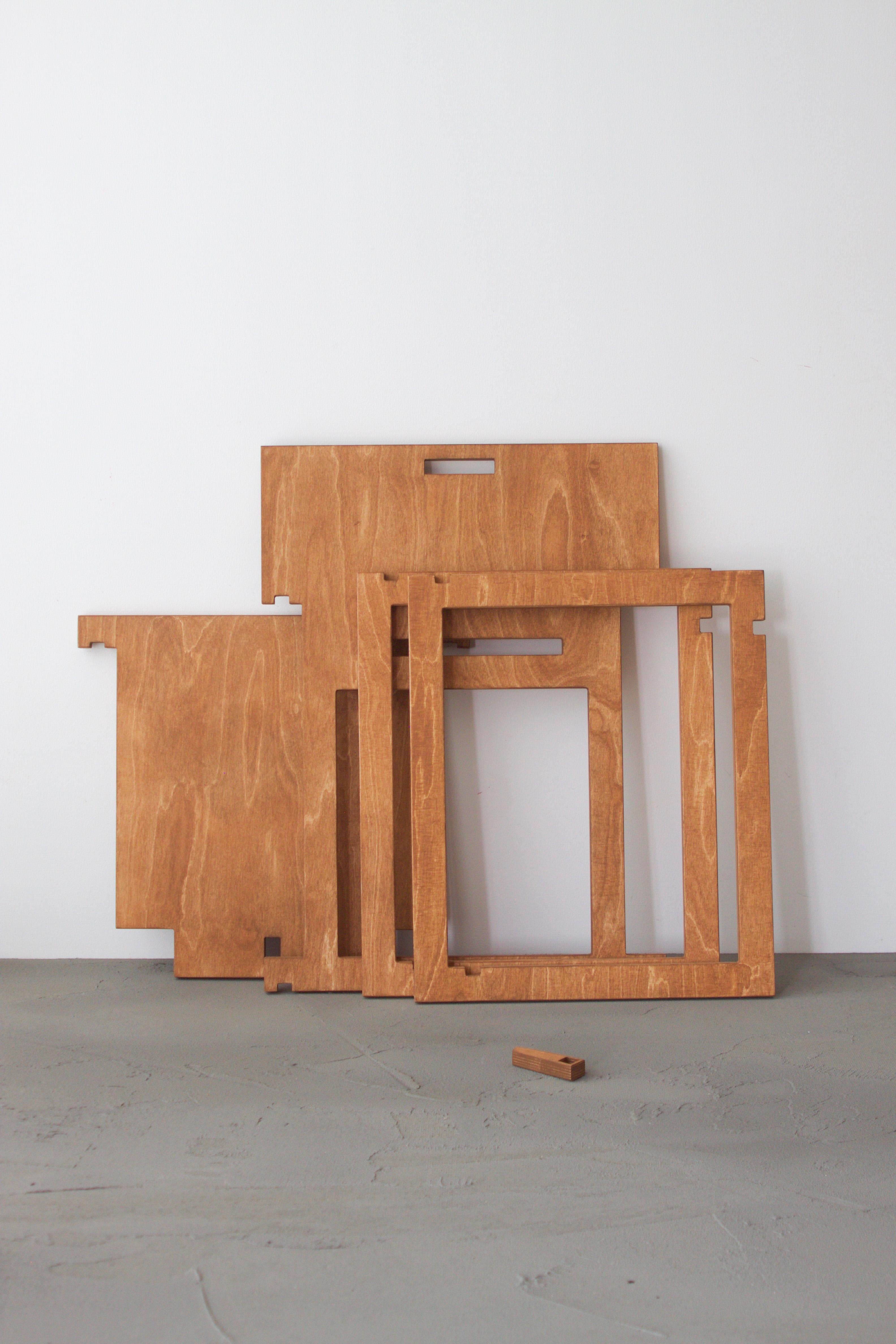 Sedia Quadra Esszimmerstuhl von Edoardo Lietti Studio im Angebot 1