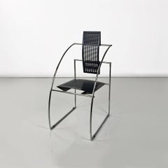 Italian postmodern metal Quinta 605 chair by Mario Botta for Alias, 1980s