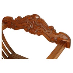 Florentine Savonarola Chair in Walnut Hand carved early 1900s