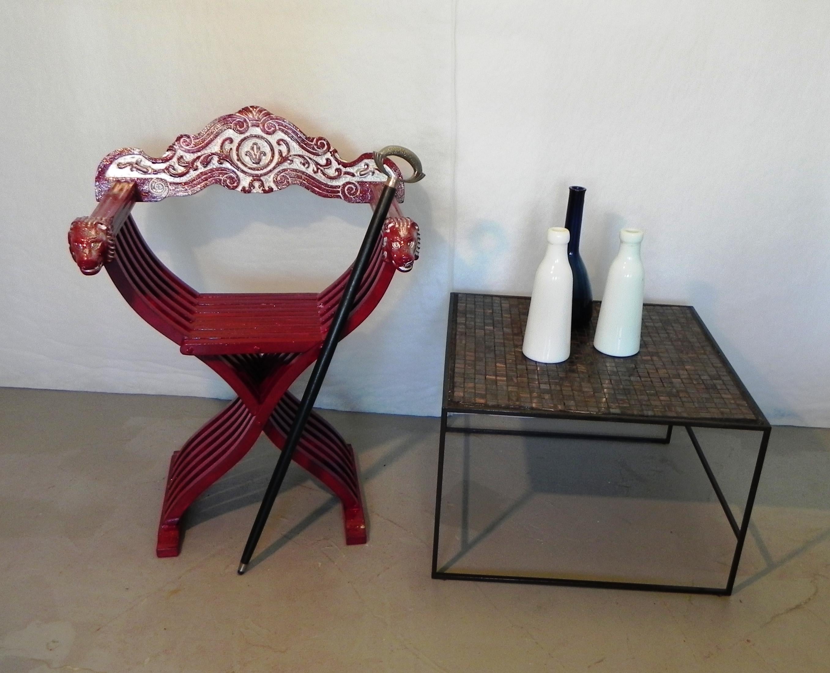 chaise Savonarola, Trône rouge en vente 9