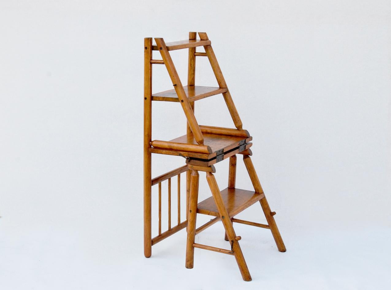 vintage library ladder chair