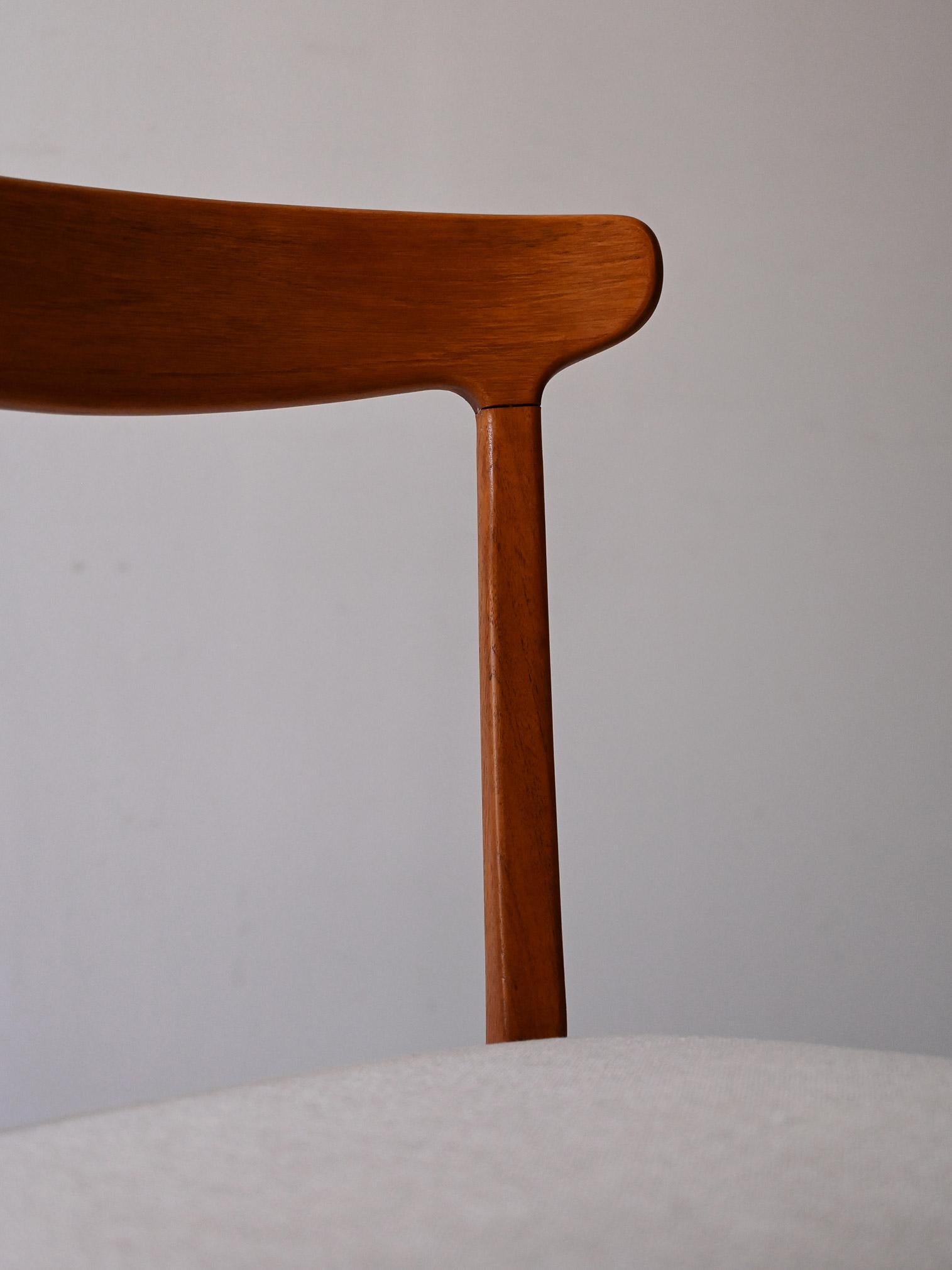 Sedia scandinava vintage anni 60 in teak curvato im Angebot 1