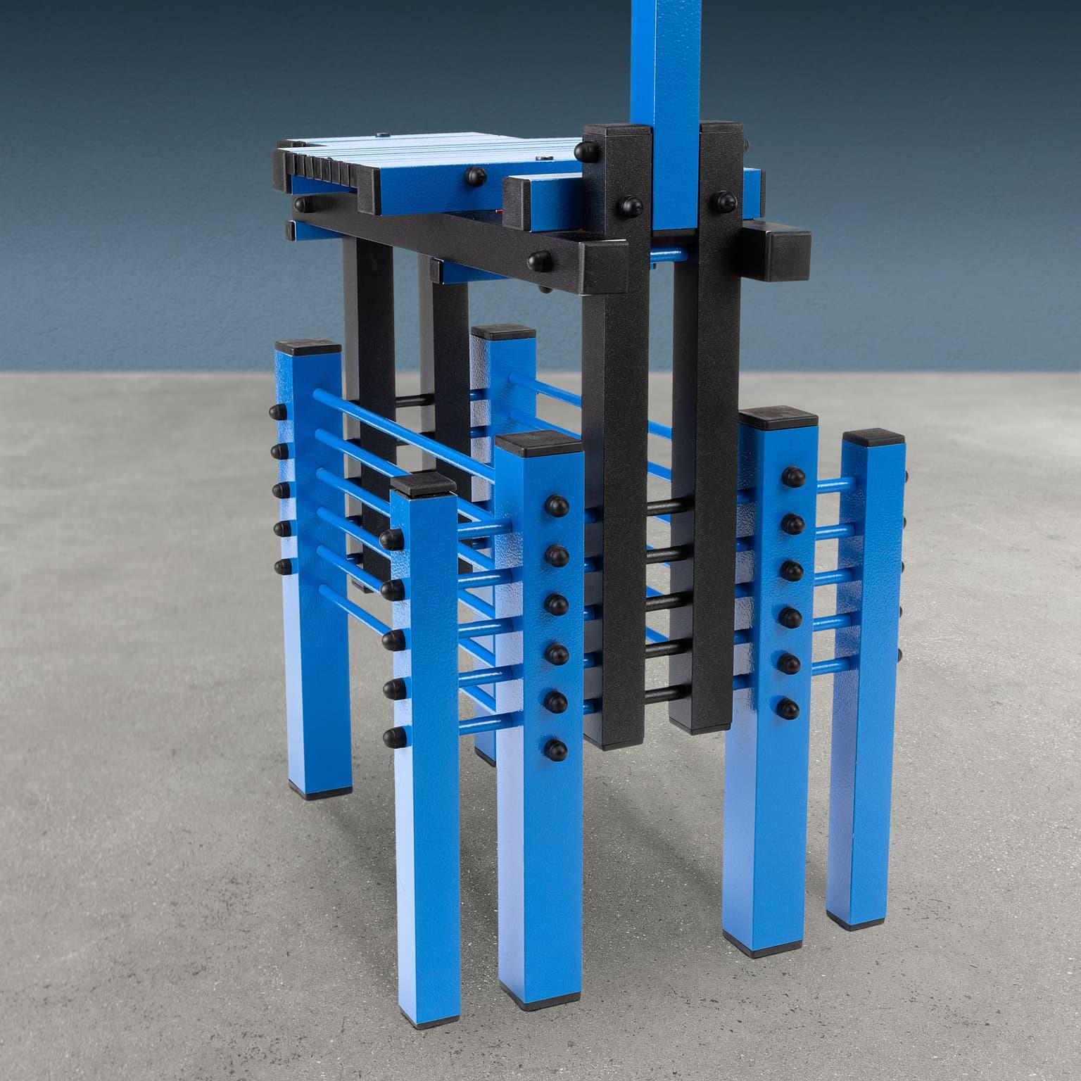 Contemporary Sculptural Chair by Anacleto Spazzapan In multicolor metal 2000s For Sale