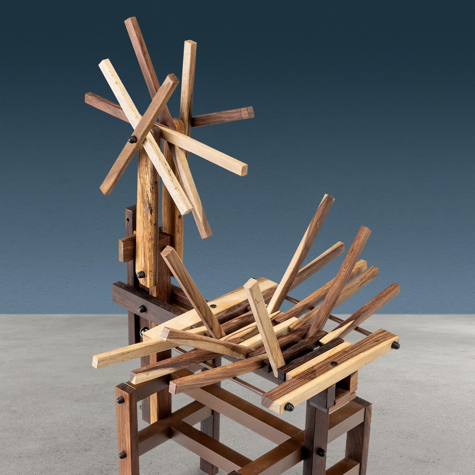Legno Sedia Scultorea Post Moderna di Anacleto Spazzapan in vendita