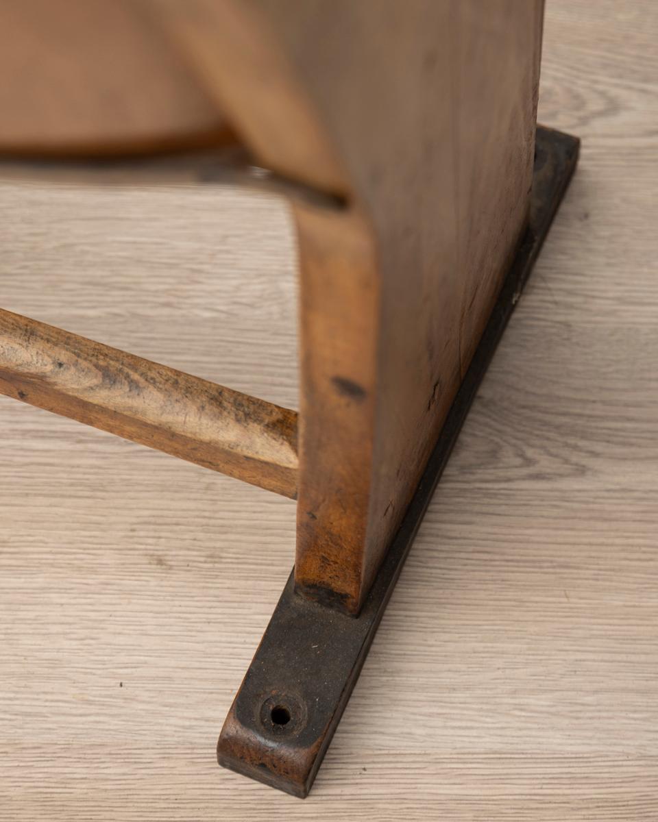 Sedia singola da cinema vintage anni 60 in legno design Italiano 2