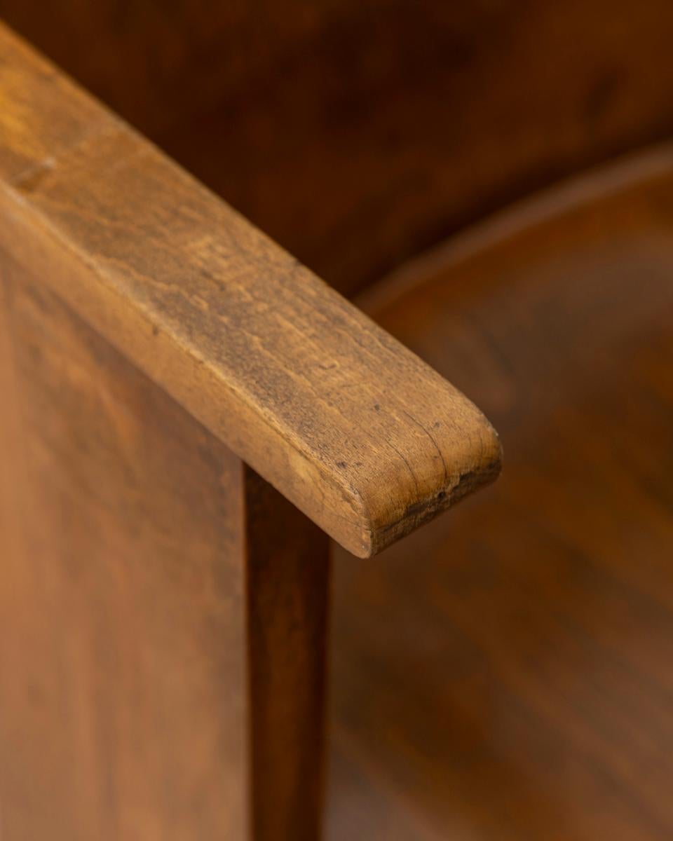 Metà XX secolo Sedia singola da cinema vintage anni 60 in legno design Italiano