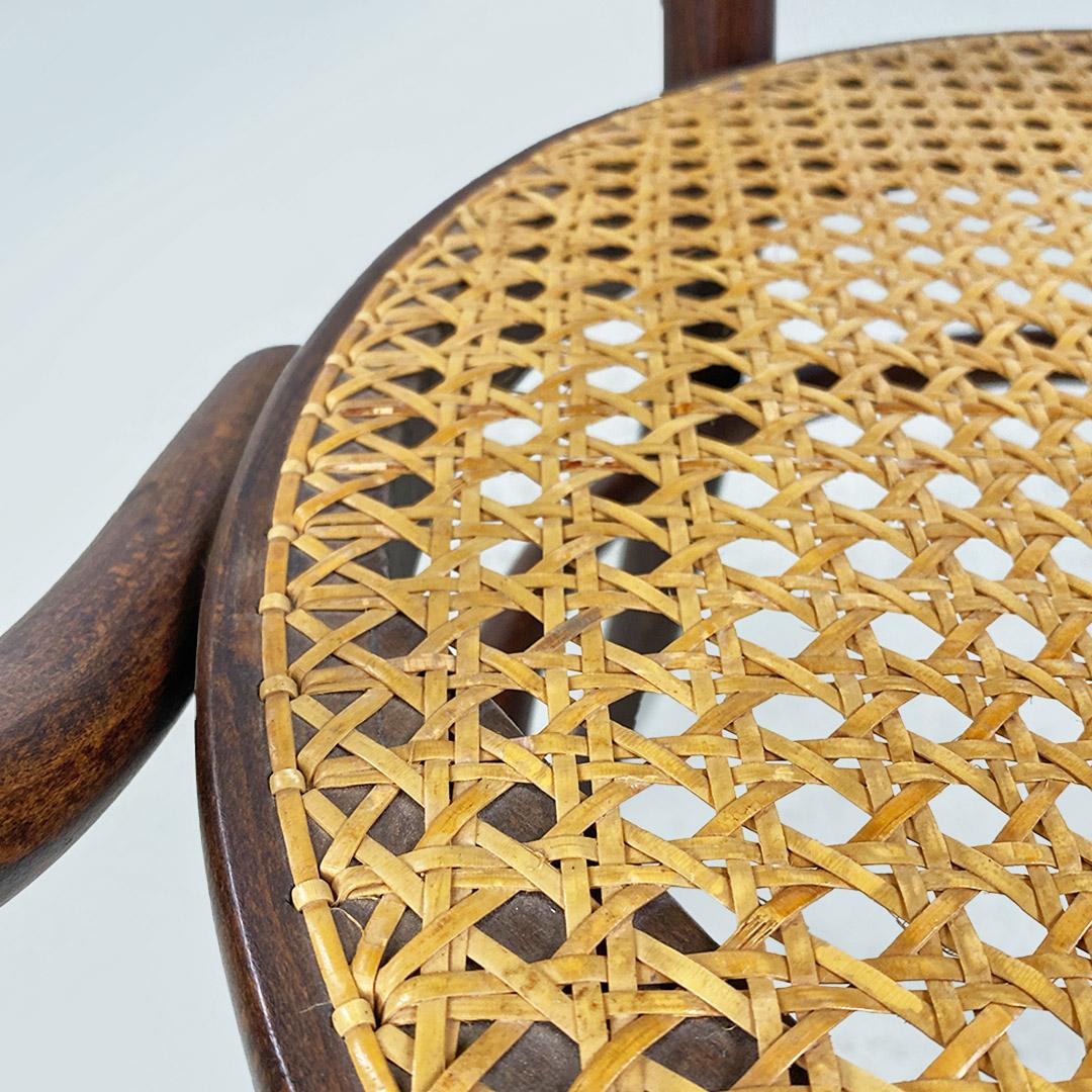 Thonet-Stuhl aus Holz und Wiener Stroh, Italien Mitte des Jahrhunderts, 1960er Jahre 6