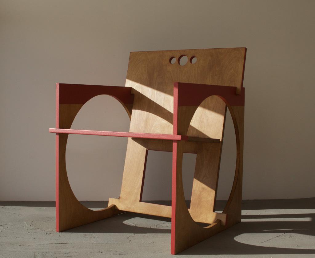 Sedia Tonda Armchair by Edoardo Lietti Studio For Sale 2