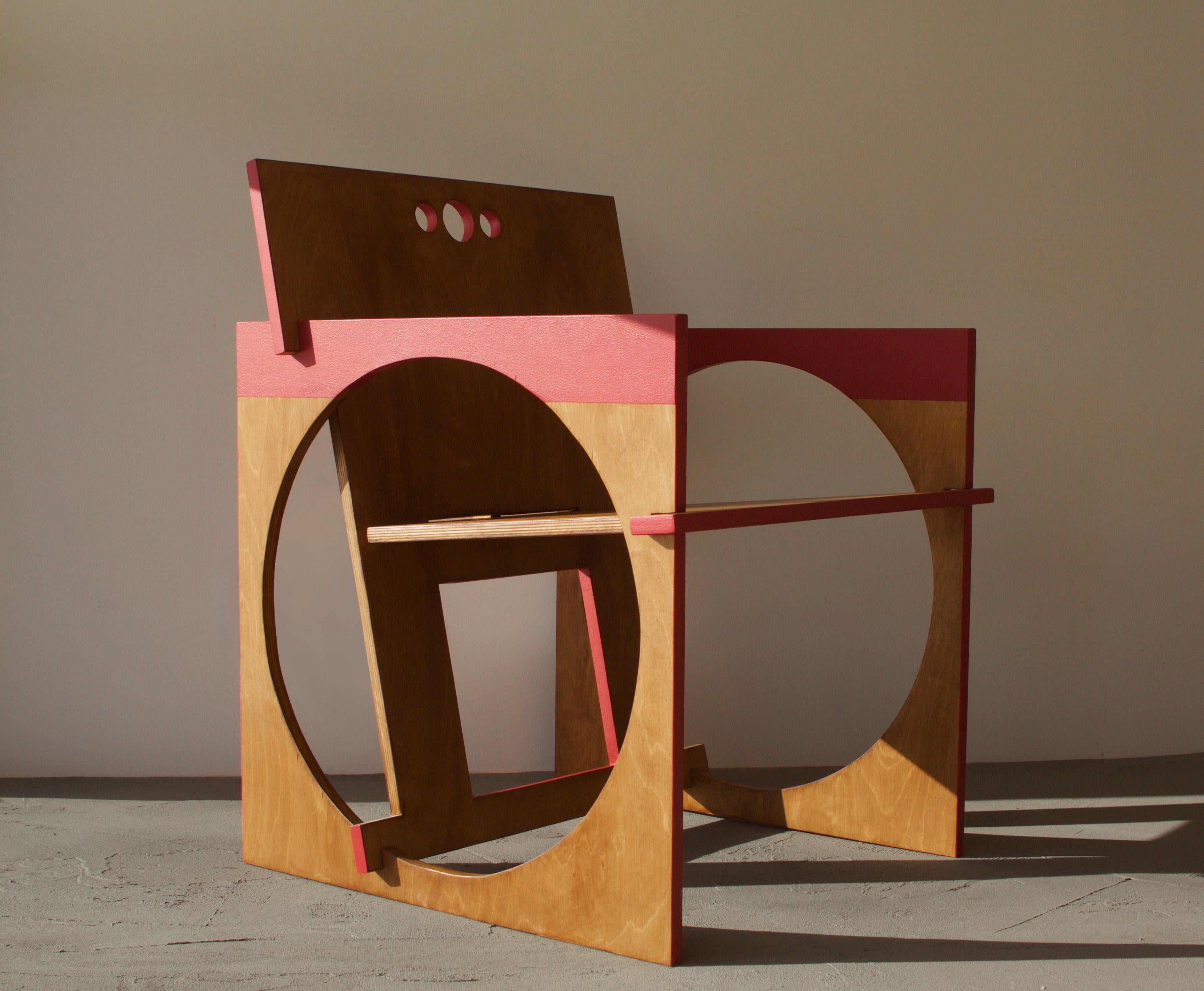Sedia Tonda Armchair by Edoardo Lietti Studio For Sale 3