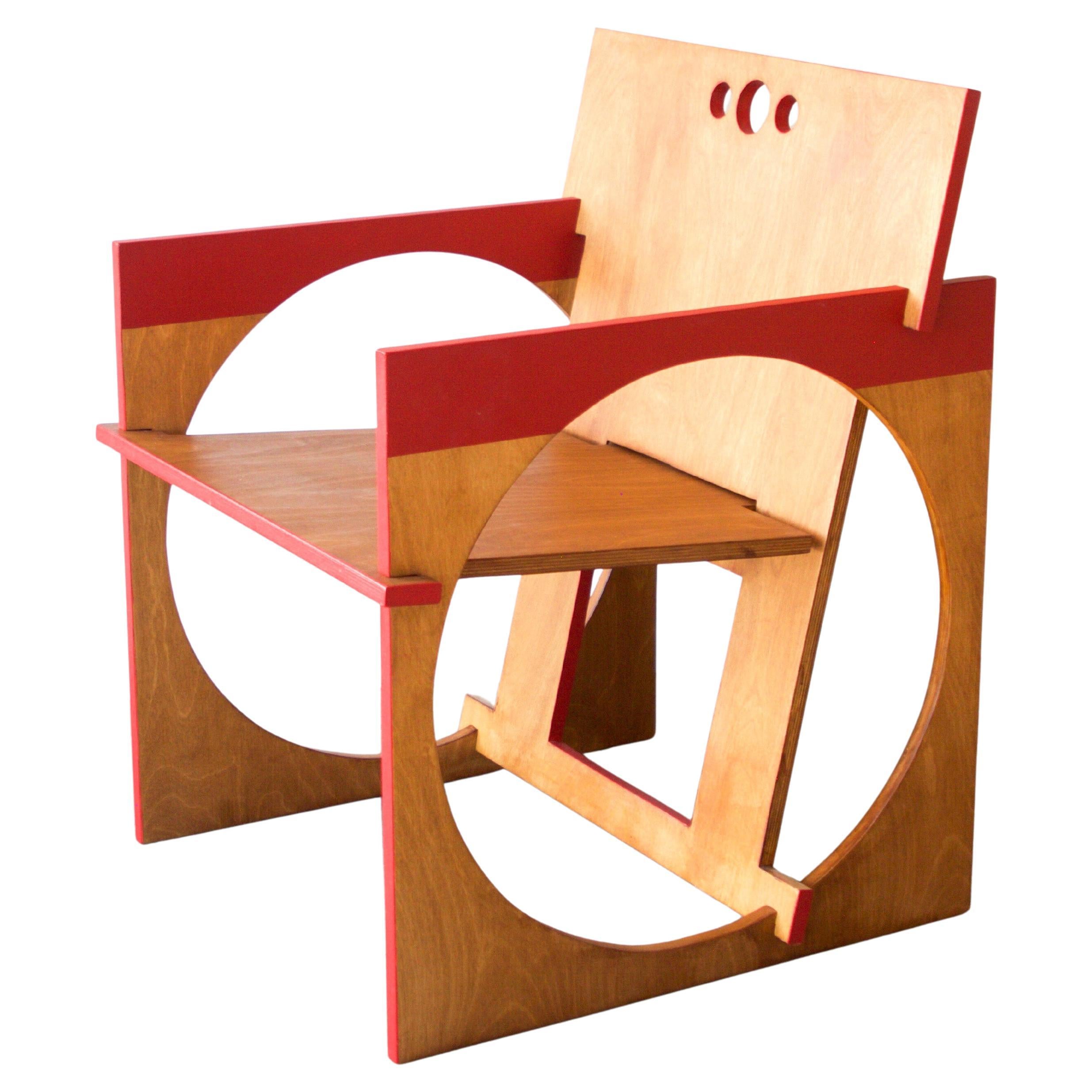 Sedia Tonda Armchair by Edoardo Lietti Studio For Sale