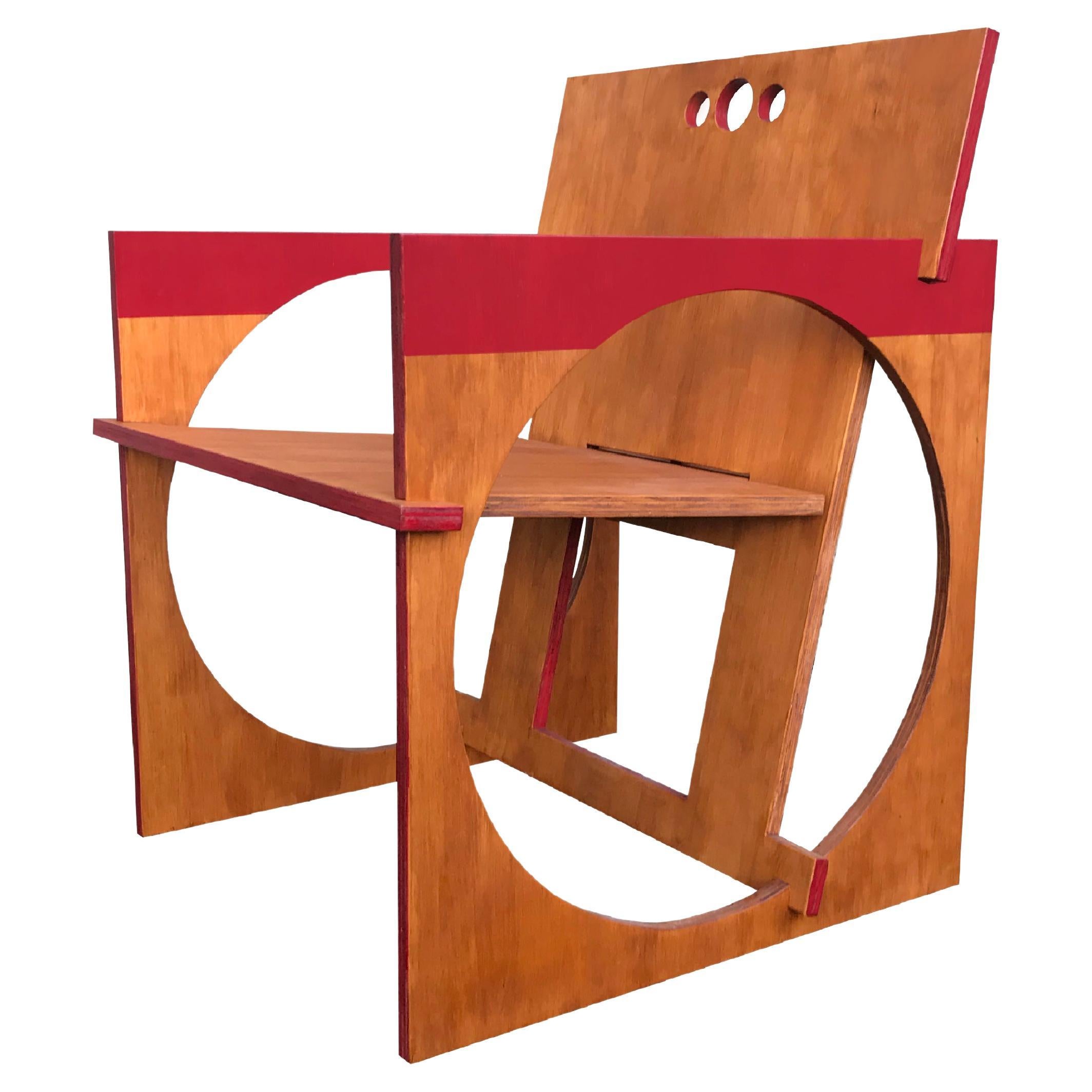 Sedia Tonda Red Chair by Edoardo Lietti
