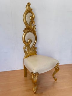 Sedia Trono “Regina Aurea” in stile Barocco Dorato