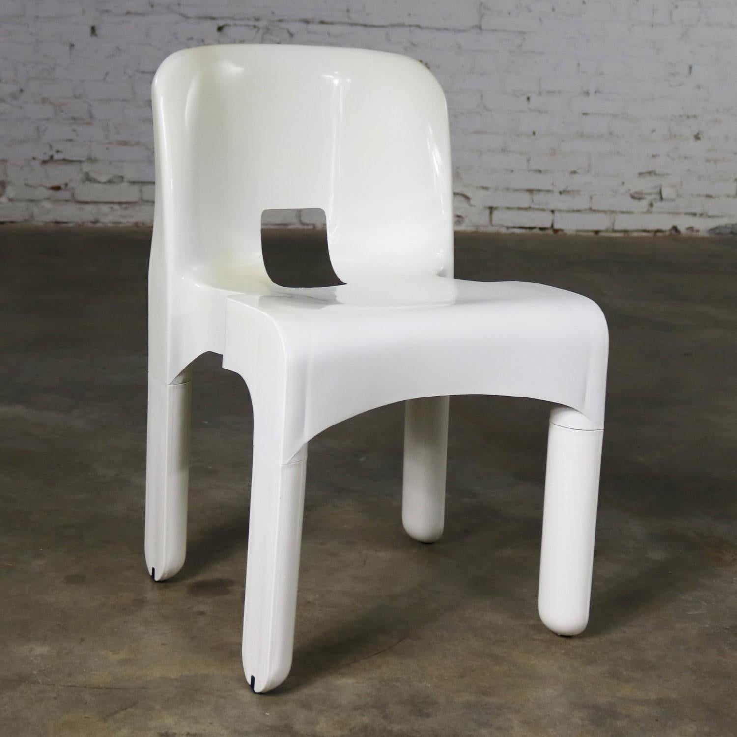 Mid-Century Modern Sedia Universale 4867 Plastic Chair by Joe Columbo for Kartell in White