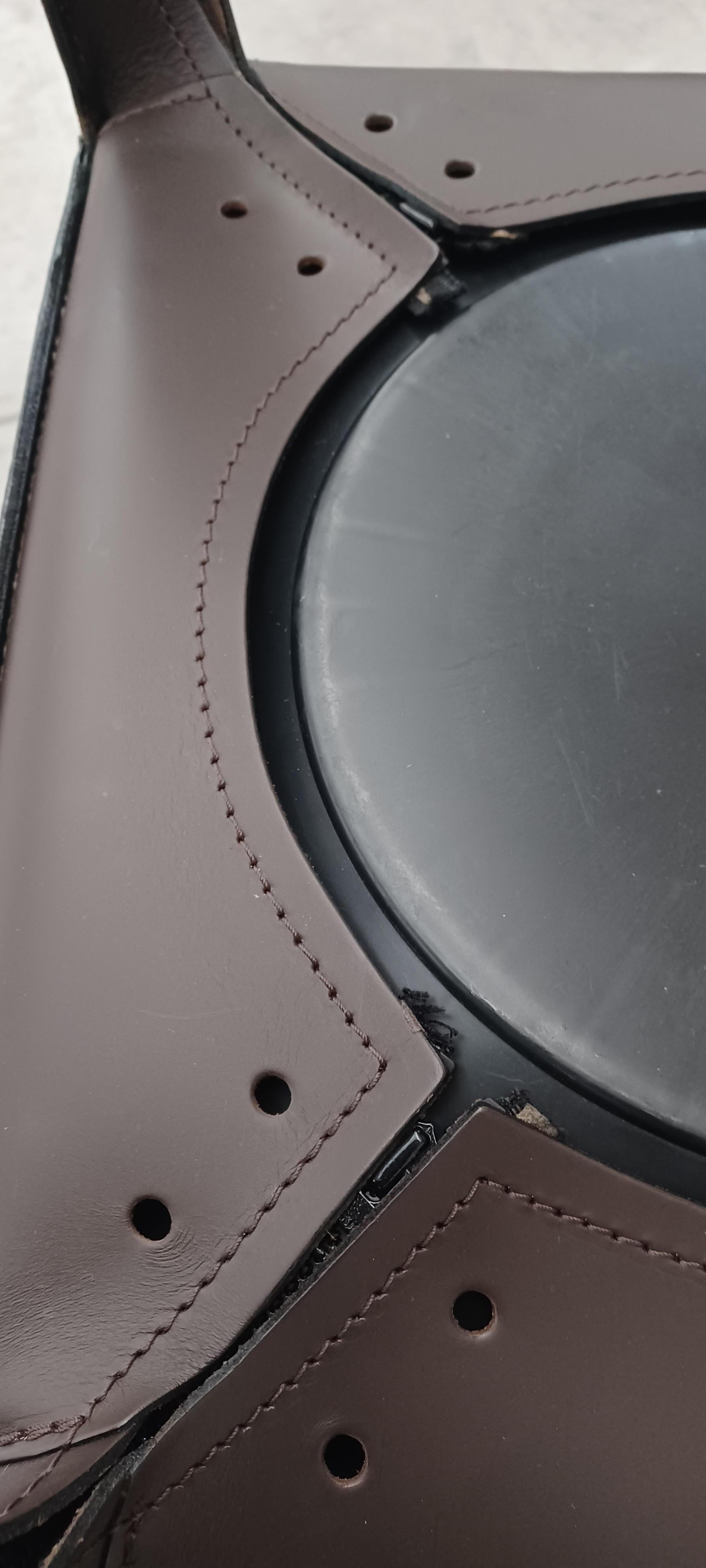 Leather Sedie 412 Cab Mario Bellini marrone testa di moro Cassina