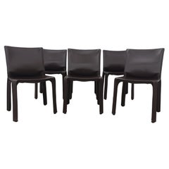 Sedie 412 Cab Mario Bellini marrone testa di moro Cassina
