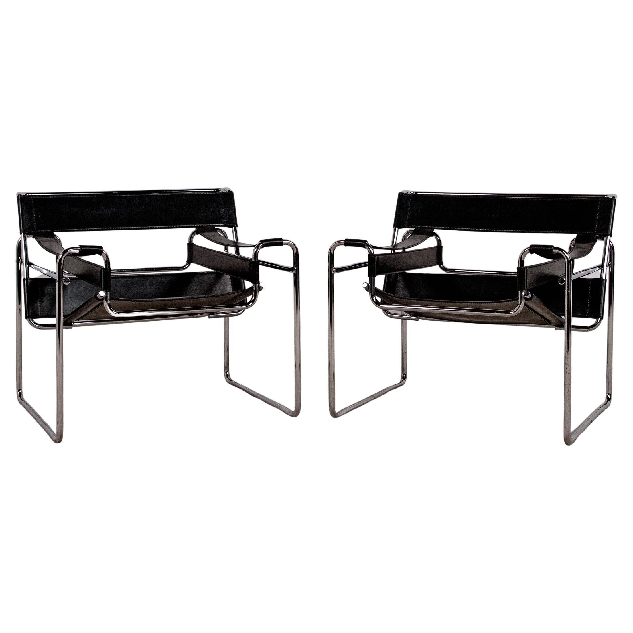 B3 Wassily chairs by Marcel Breuer, 1960s, set of 2