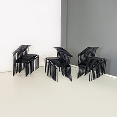 Sedie Cafè Chair italiane in gomma e metallo di Philippe Starck per Baleri 1984