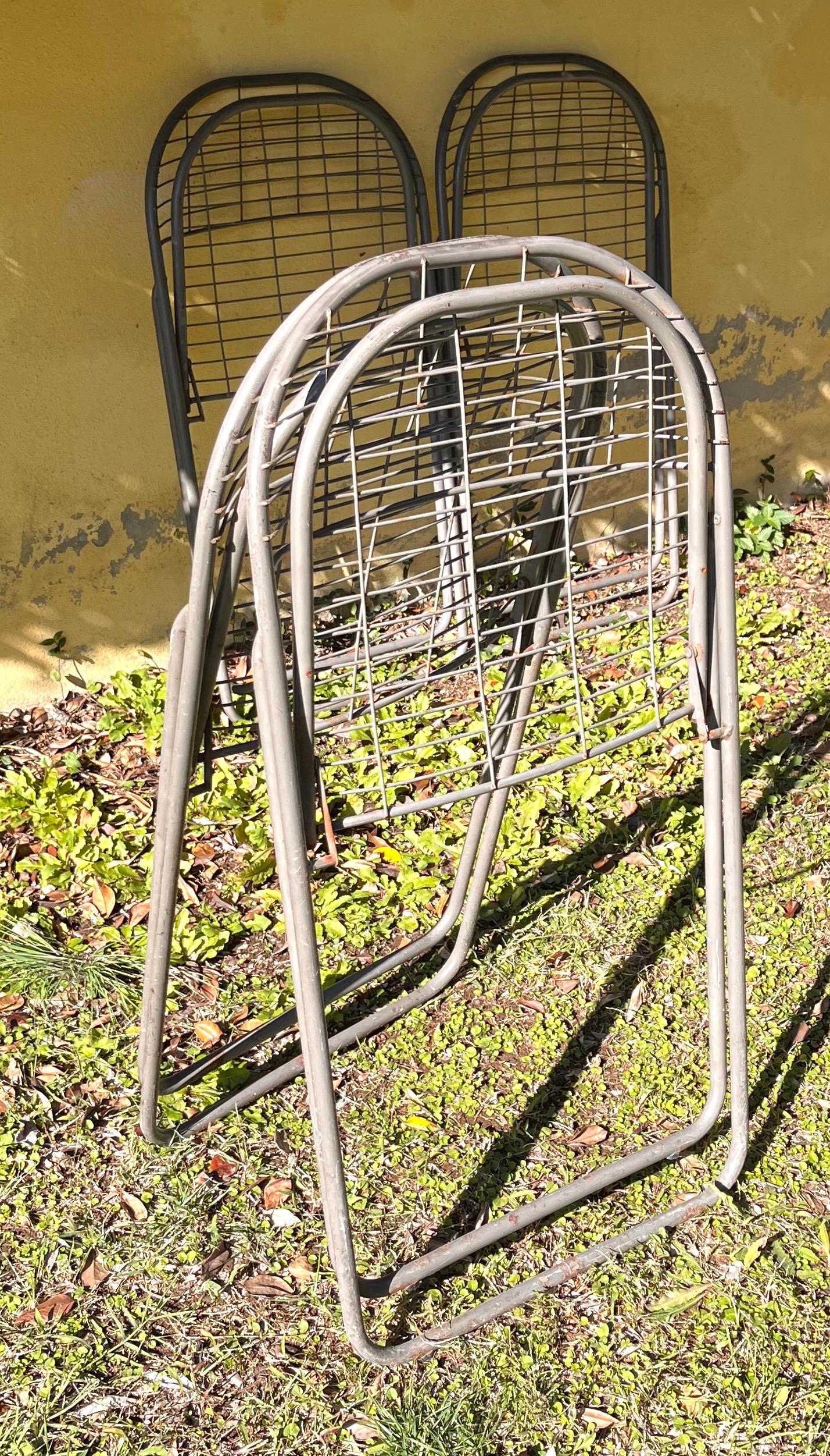 Ted Net folding garden chairs by Niels Gammelgaard for Ikea, 1970s In Good Condition For Sale In Roma, IT