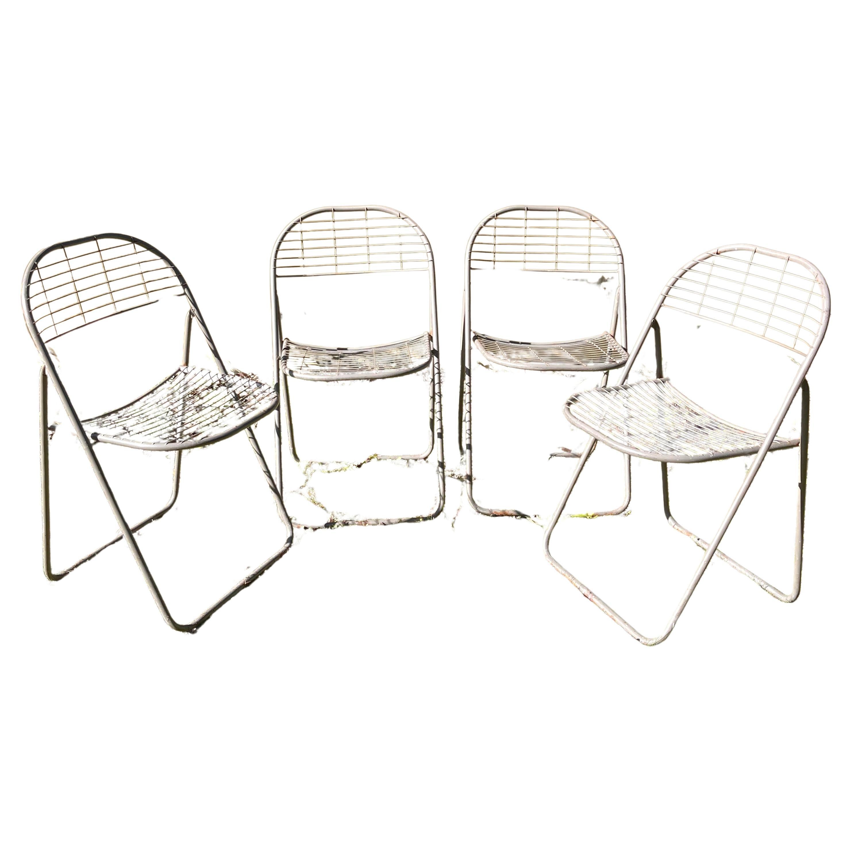 Ted Net folding garden chairs by Niels Gammelgaard for Ikea, 1970s For Sale