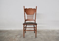 Vintage ash dining chairs, 1920s, set of 6