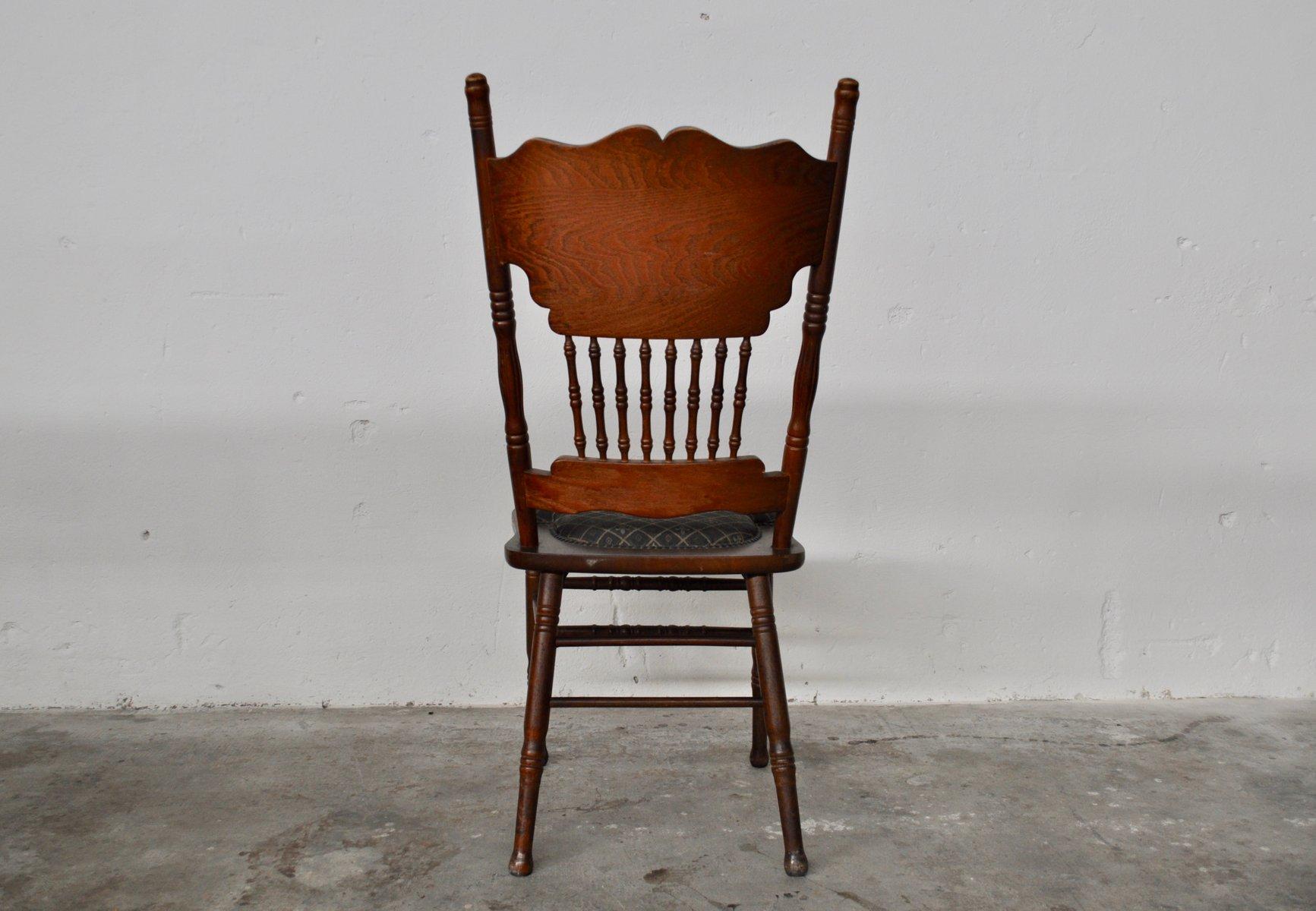 Vintage Esche Esszimmerstühle, 1920er Jahre, Satz von 6 (Stoff) im Angebot