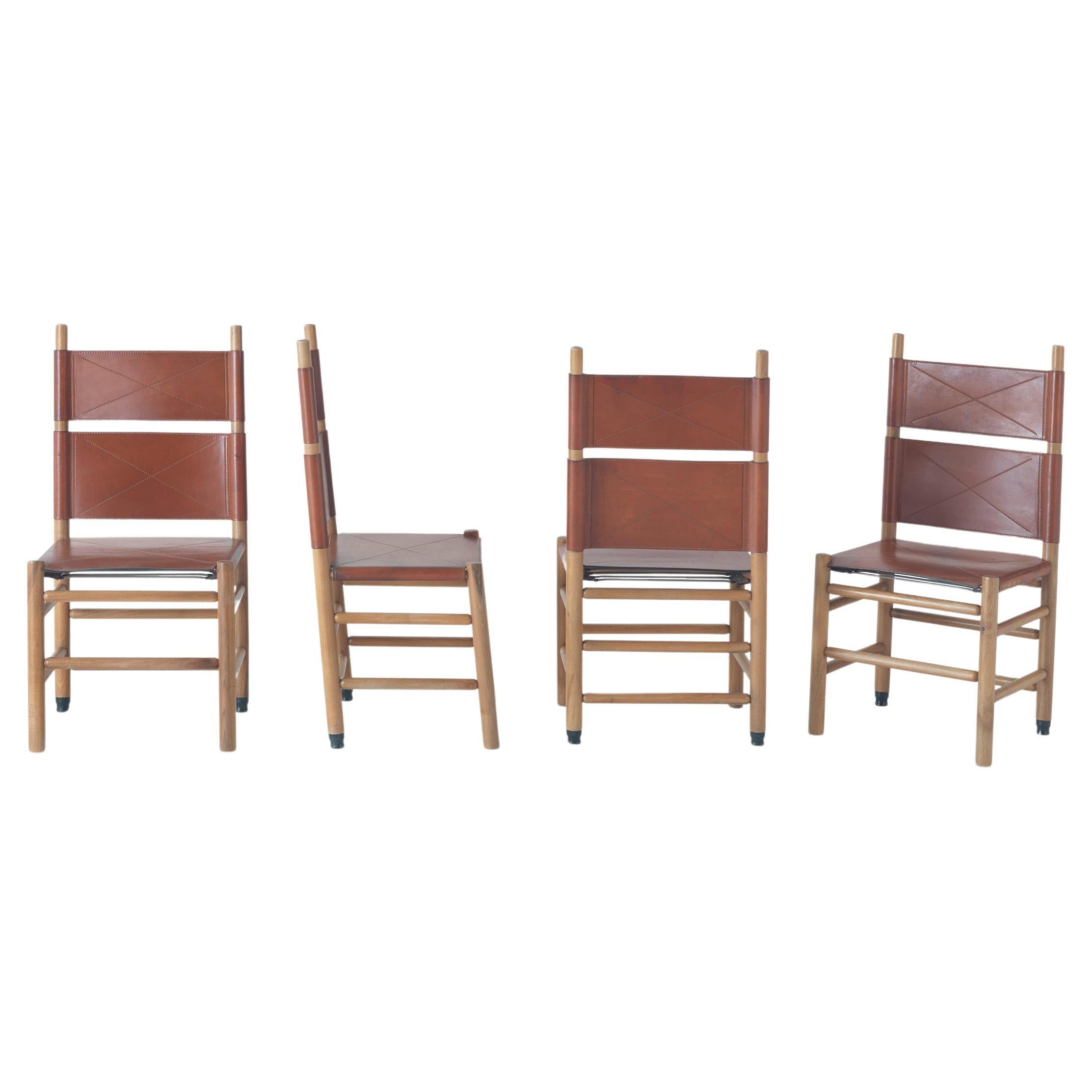 Kentucky chairs by Carlo Scarpa for Bernini, 1977  For Sale