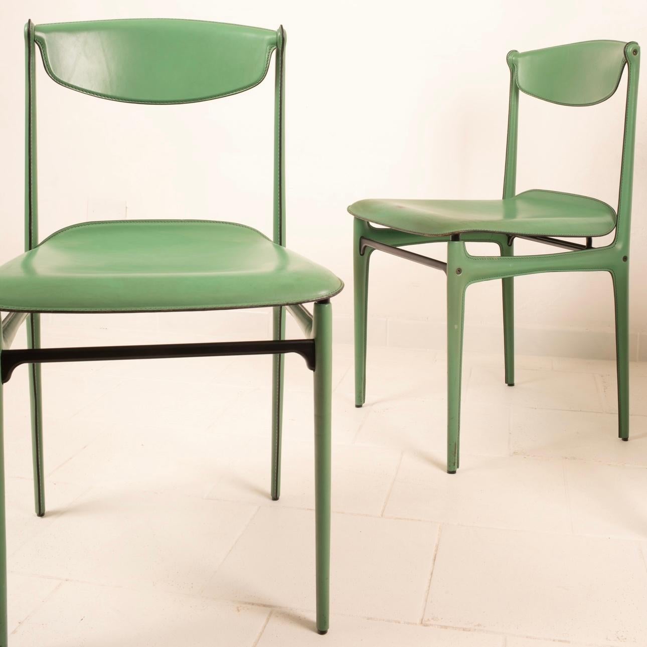 Italian Chairs by Tito Agnoli for Matteo Grassi For Sale