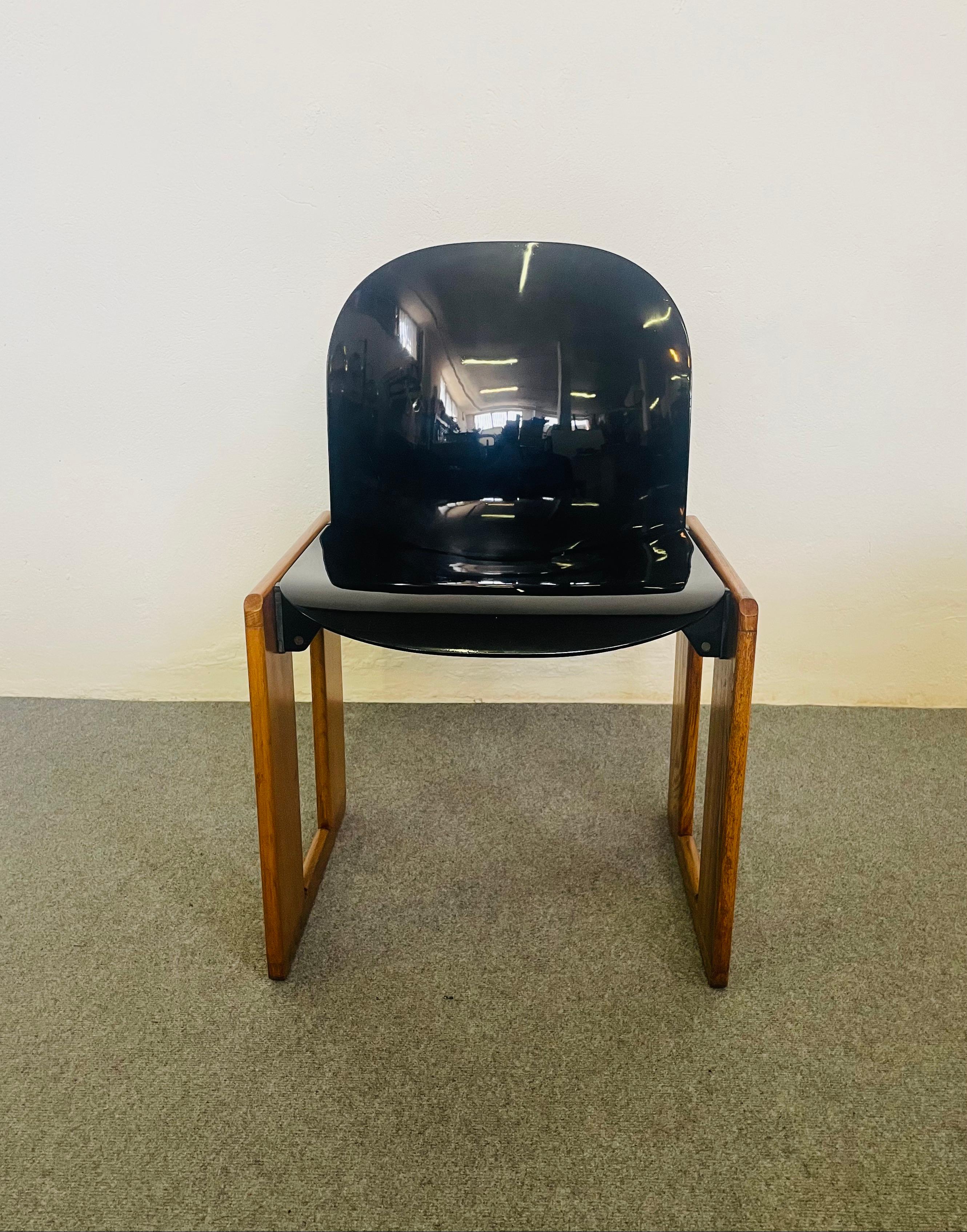 Sedie Dialogo Mid-Century in plastica e legno di Tobia Scarpa per B&B, Italia, a im Angebot 4