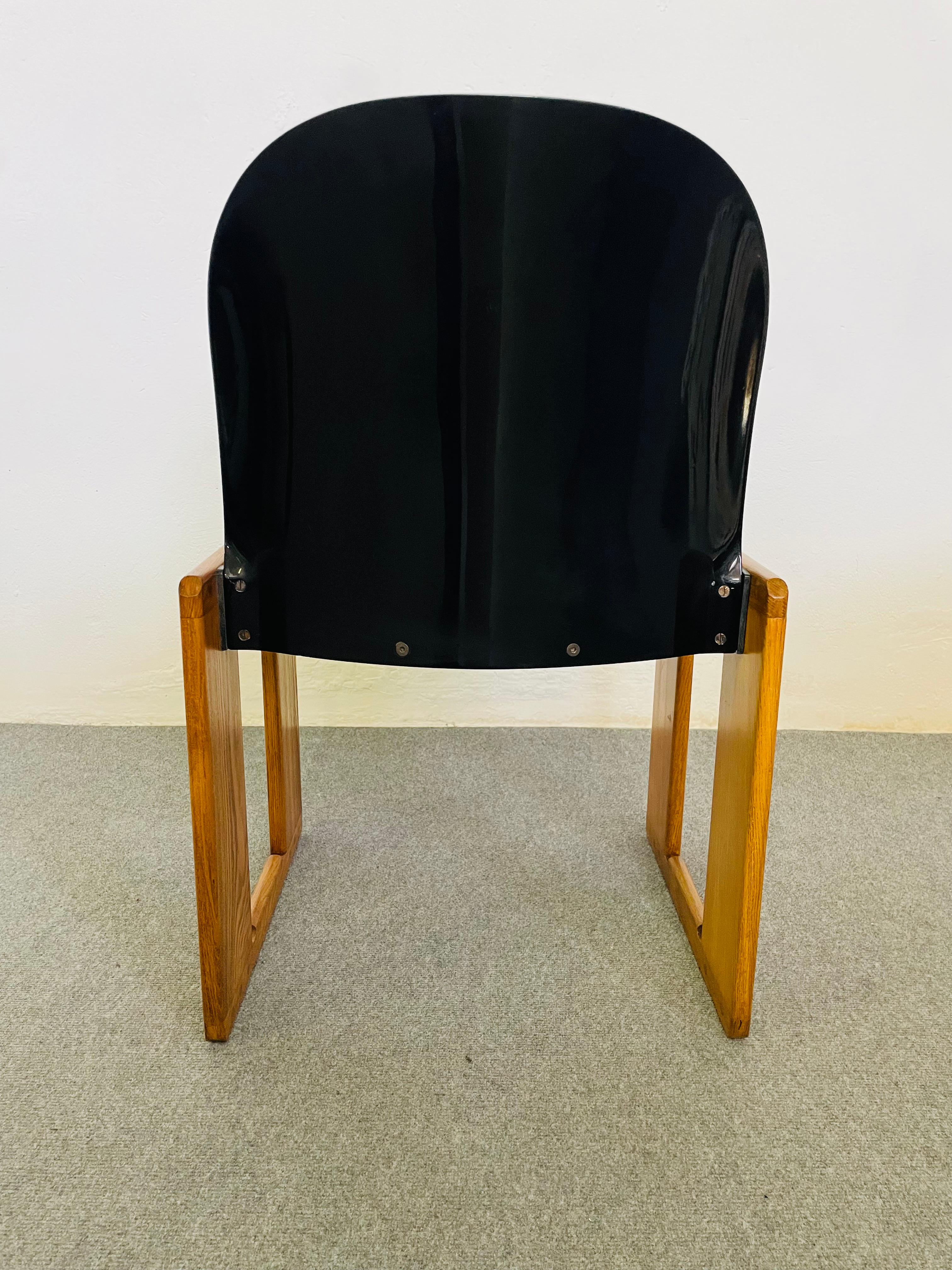 Sedie Dialogo Mid-Century in plastica e legno di Tobia Scarpa per B&B, Italia, a im Angebot 6