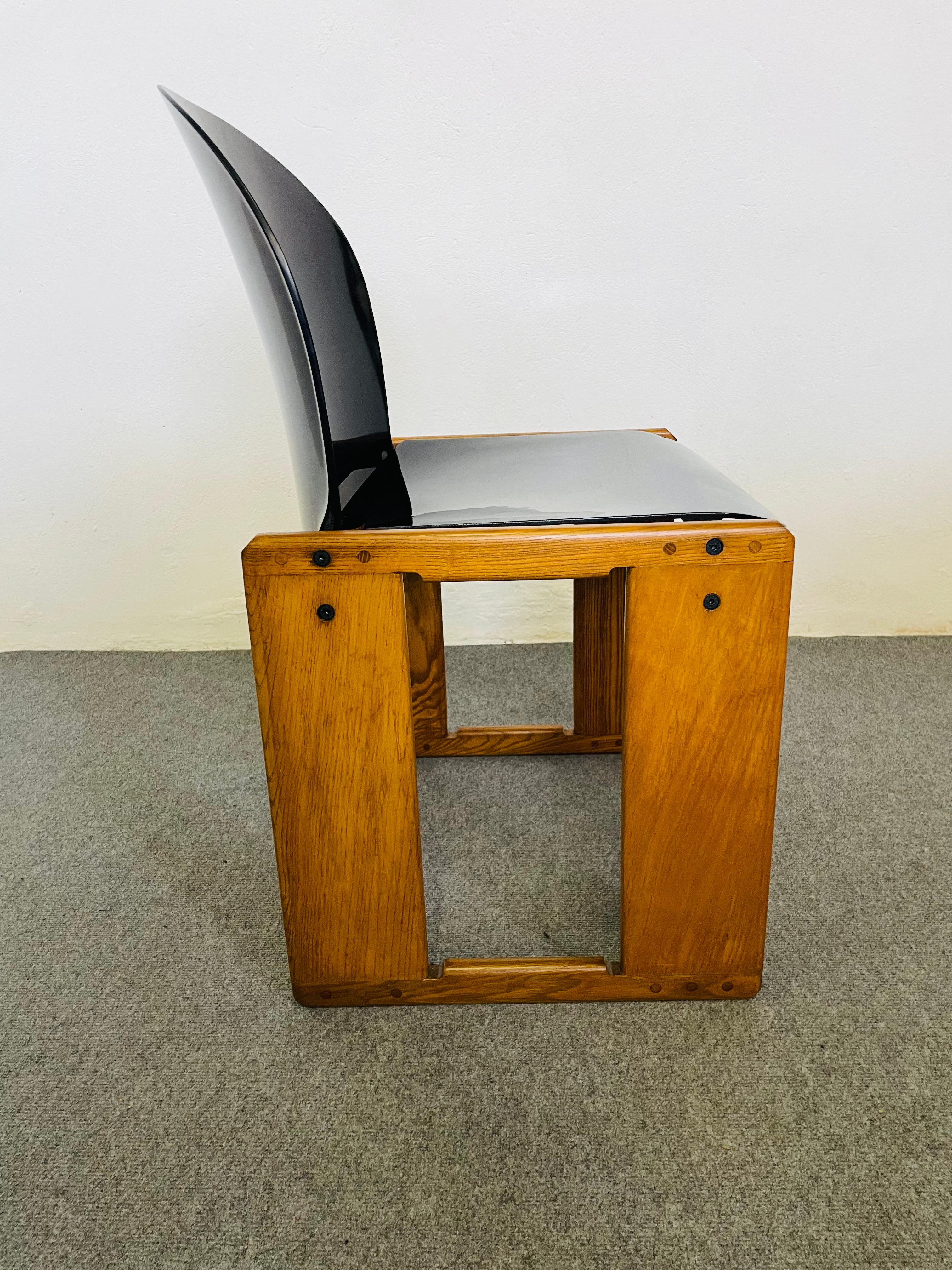 Sedie Dialogo Mid-Century in plastica e legno di Tobia Scarpa per B&B, Italia, a im Angebot 7