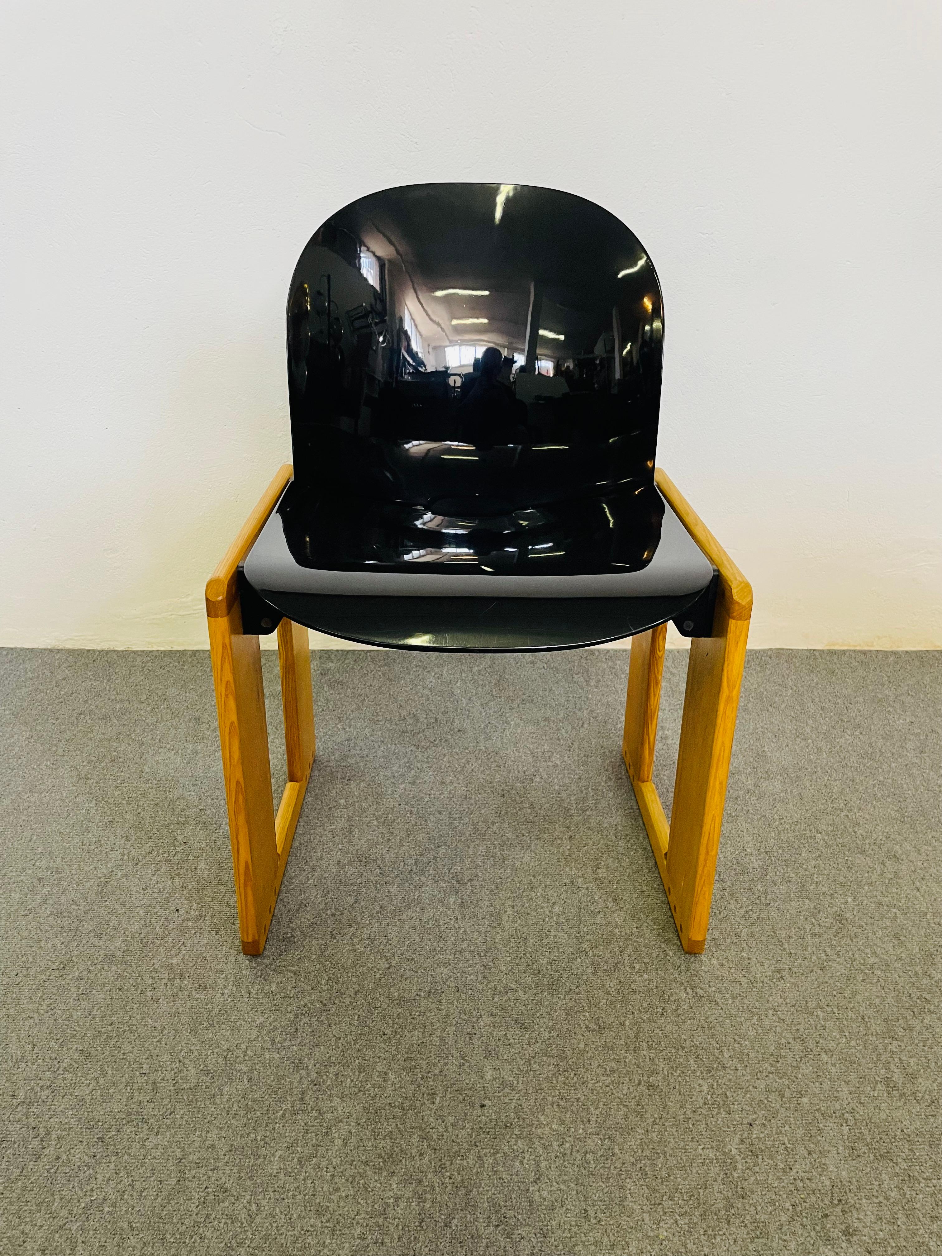 Sedie Dialogo Mid-Century in plastica e legno di Tobia Scarpa per B&B, Italia, a im Angebot 10