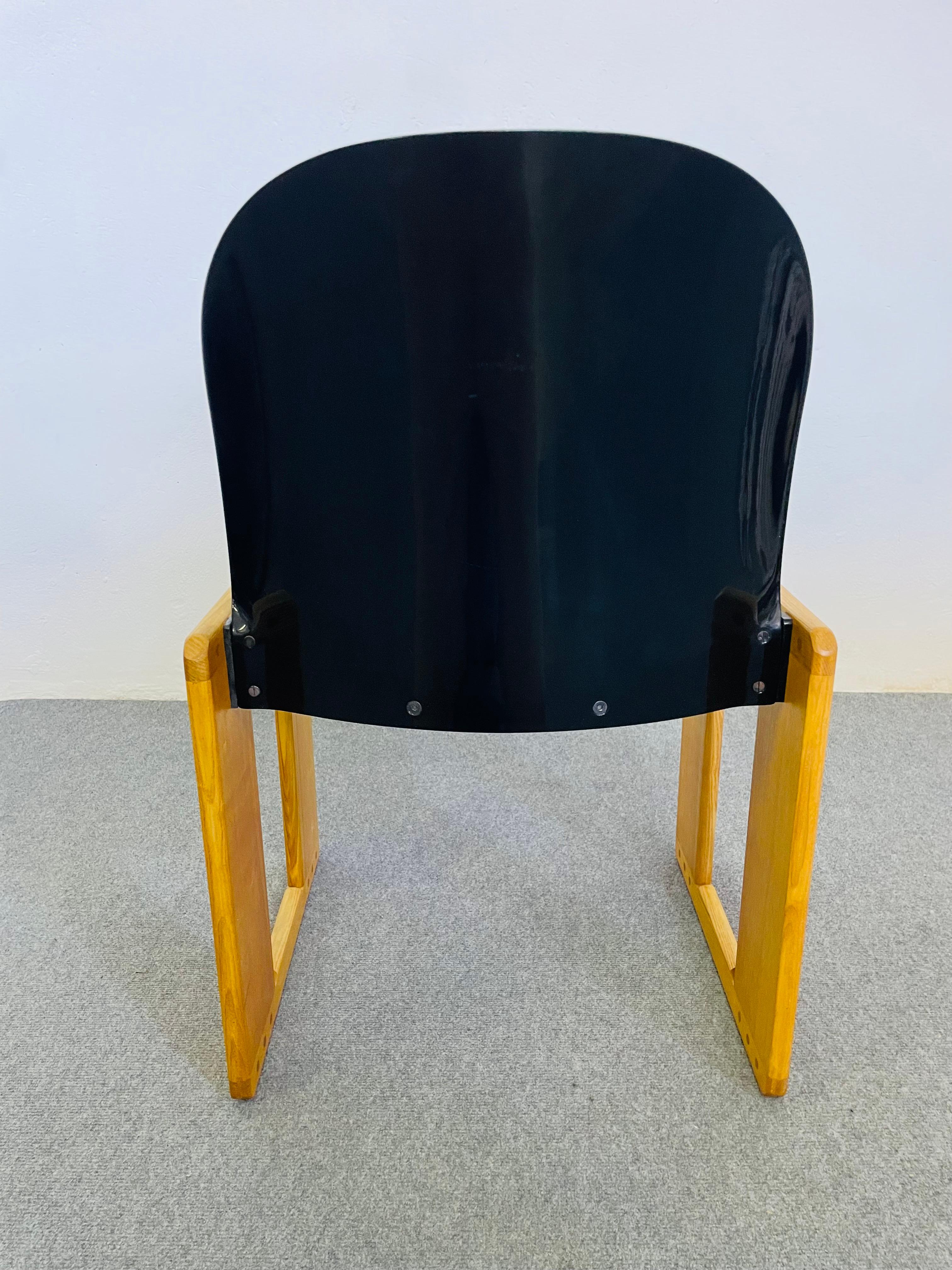 Sedie Dialogo Mid-Century in plastica e legno di Tobia Scarpa per B&B, Italia, a im Angebot 12