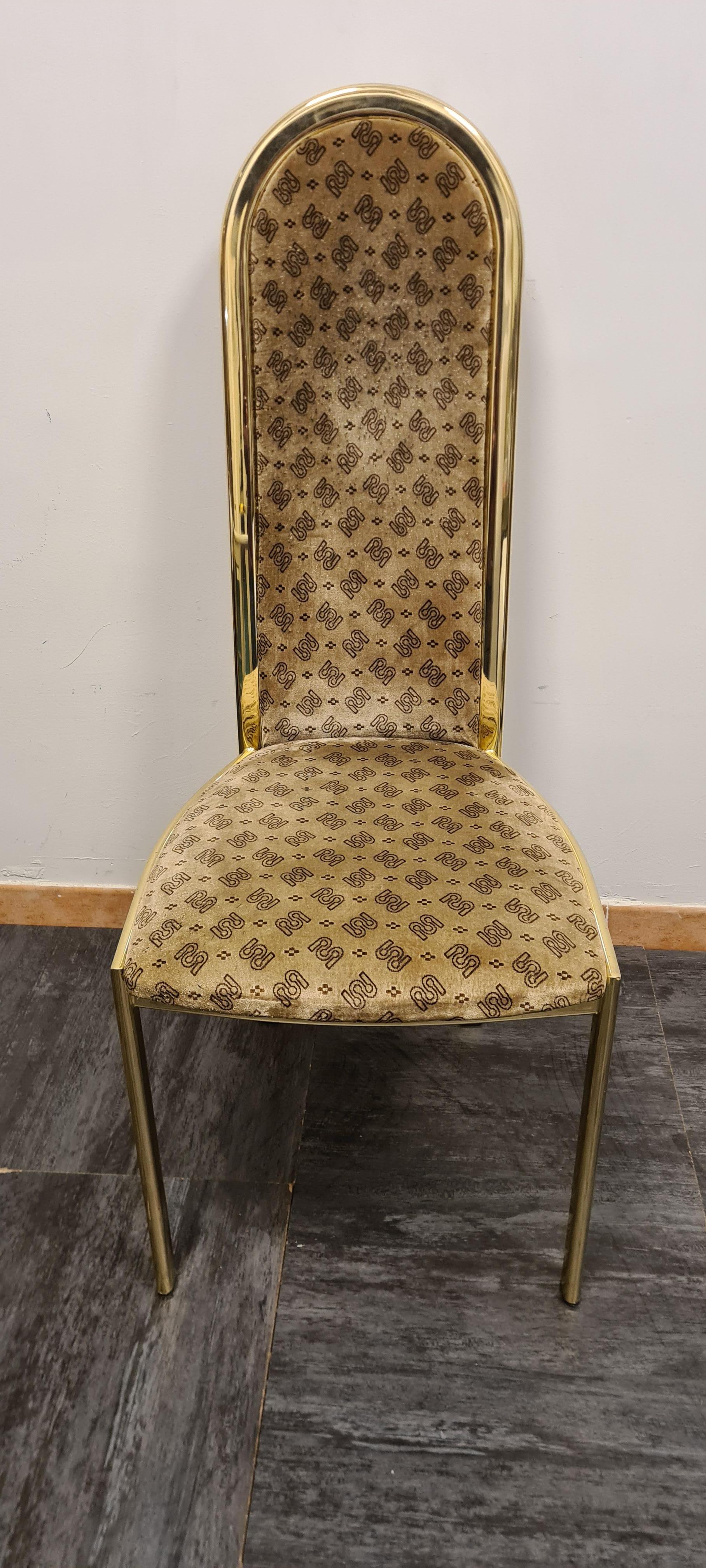 Late 20th Century 1970s gilded chairs from the Morex company