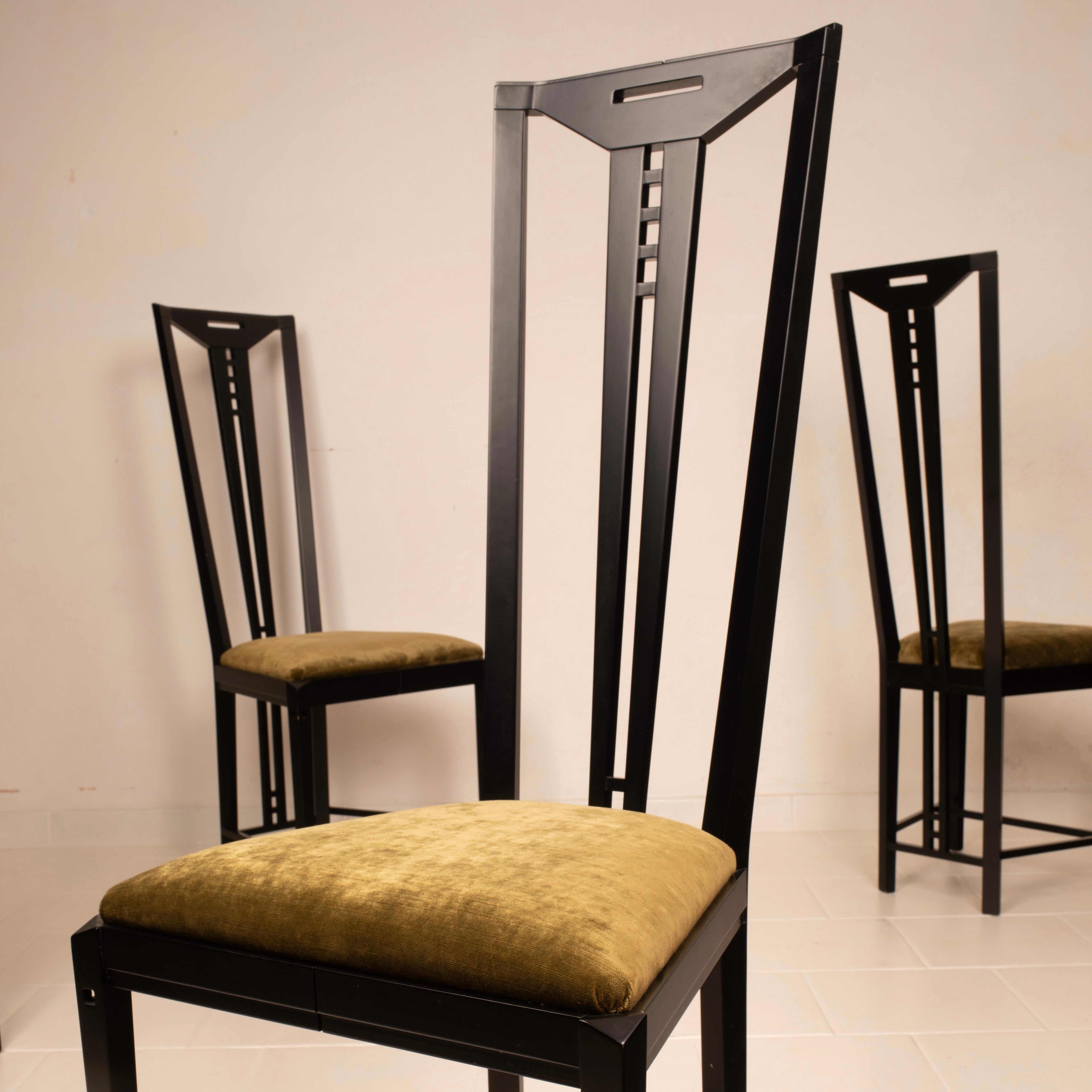 Mid-Century Gallery Chairs by Asnago and Pozzi for Giorgetti, 1970's For Sale 6