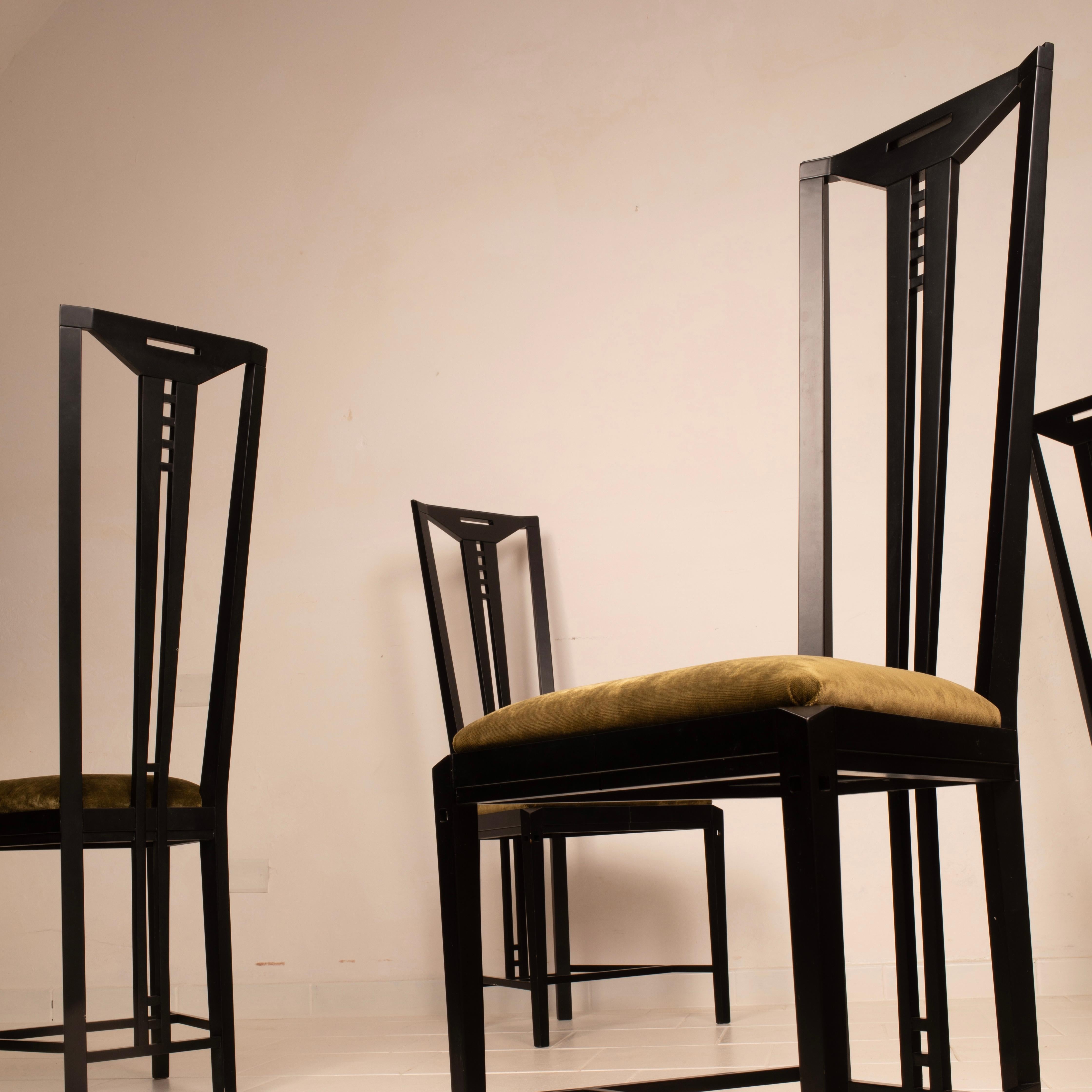 Mid-Century Gallery Chairs by Asnago and Pozzi for Giorgetti, 1970's For Sale 10