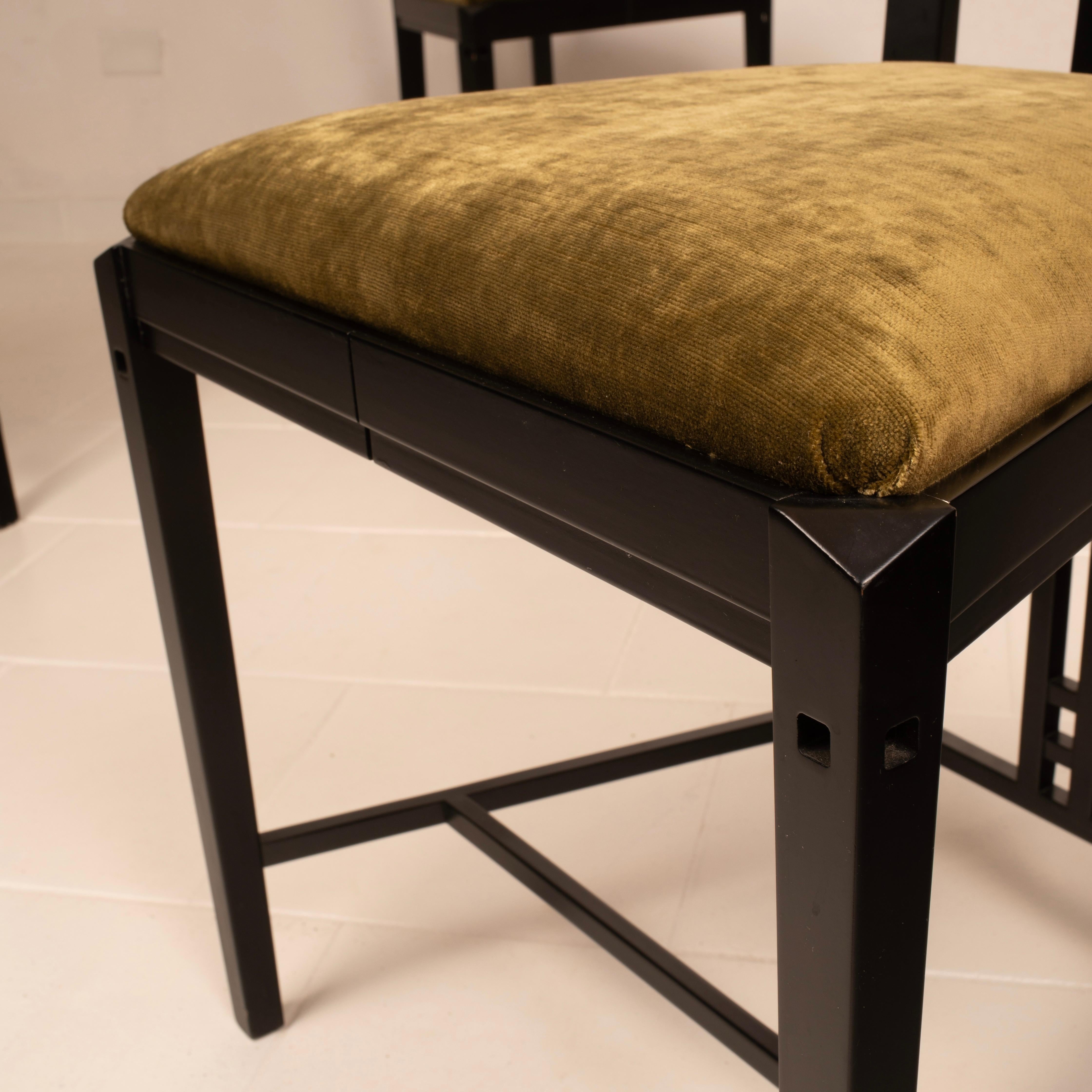 Mid-Century Gallery Chairs by Asnago and Pozzi for Giorgetti, 1970's For Sale 11