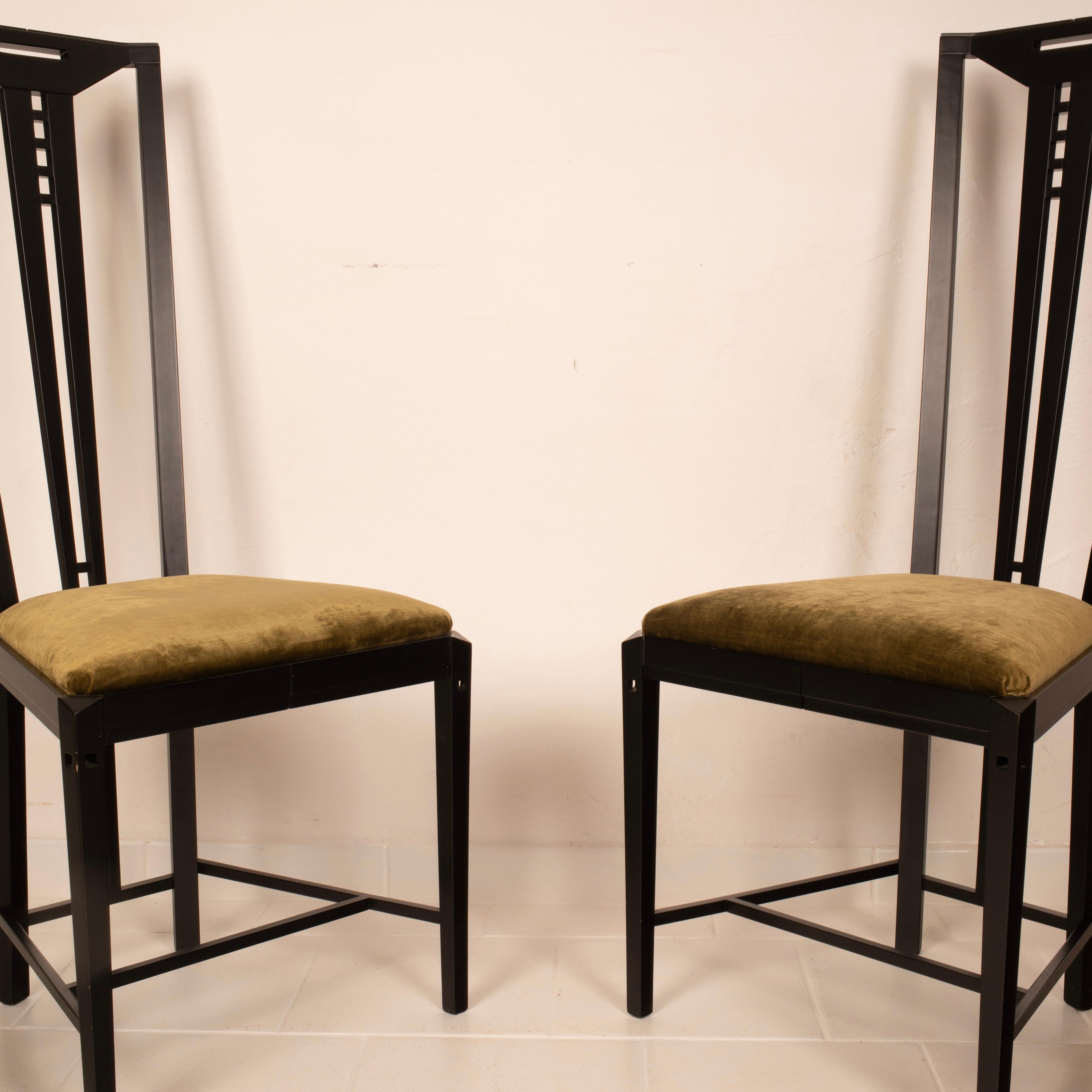 Late 20th Century Mid-Century Gallery Chairs by Asnago and Pozzi for Giorgetti, 1970's For Sale