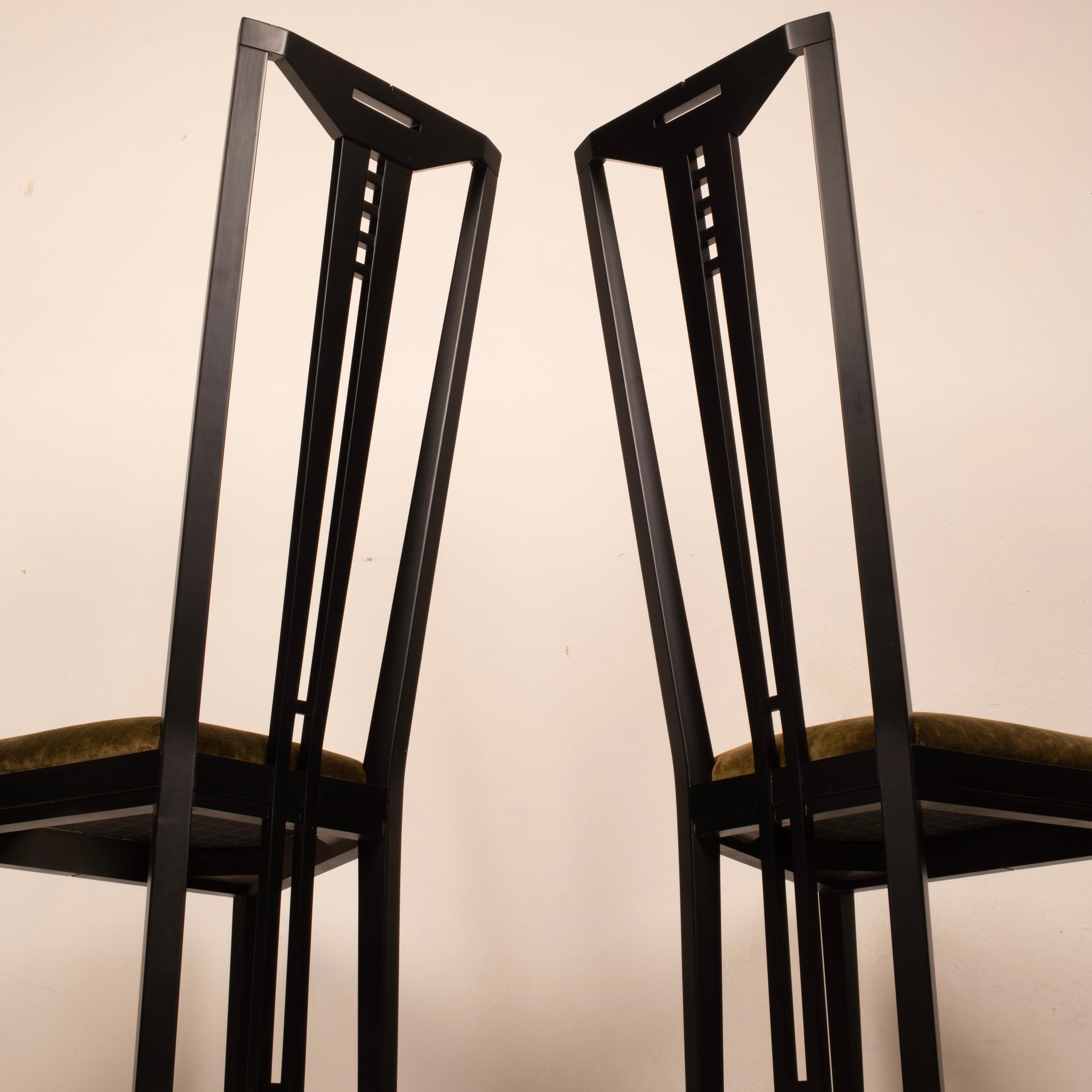 Mid-Century Gallery Chairs by Asnago and Pozzi for Giorgetti, 1970's For Sale 2